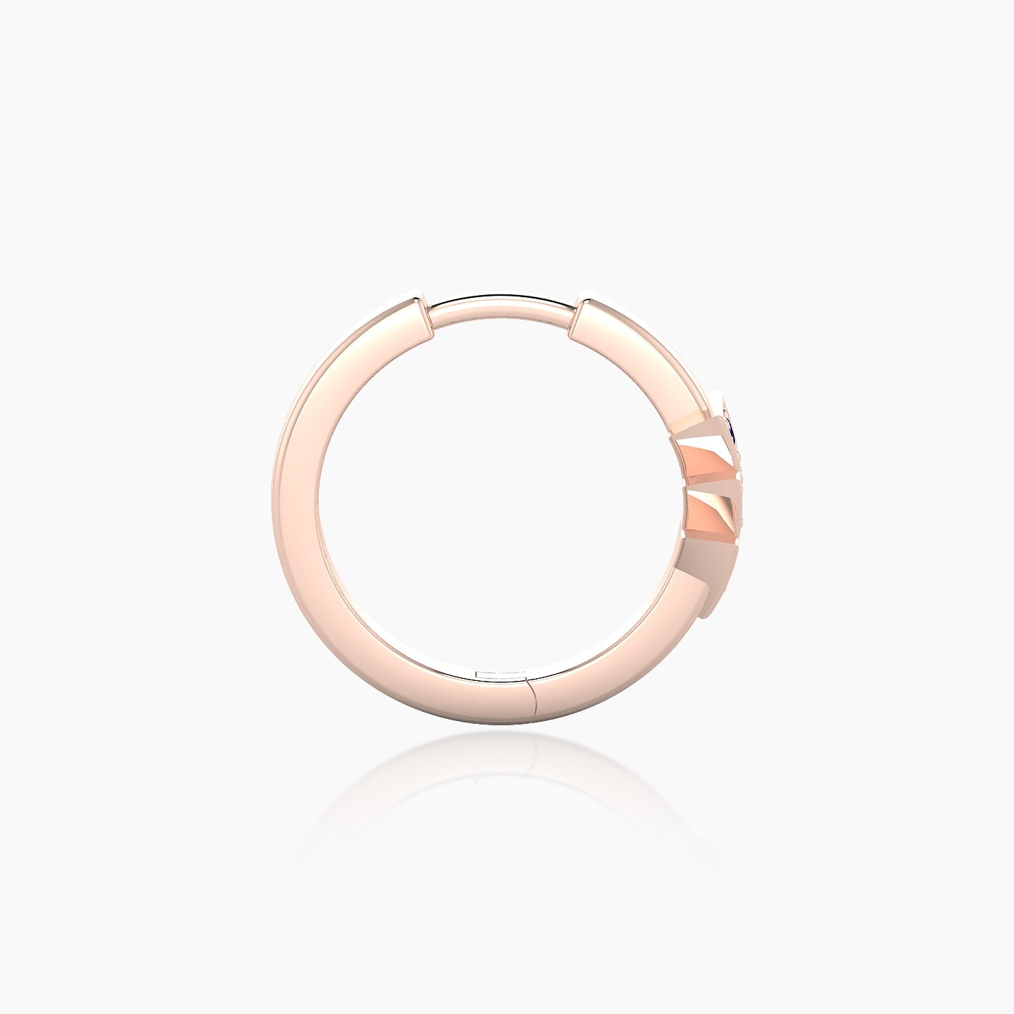 Cybele | 18k Rose Gold 9.5 mm Sapphire Hoop Piercing