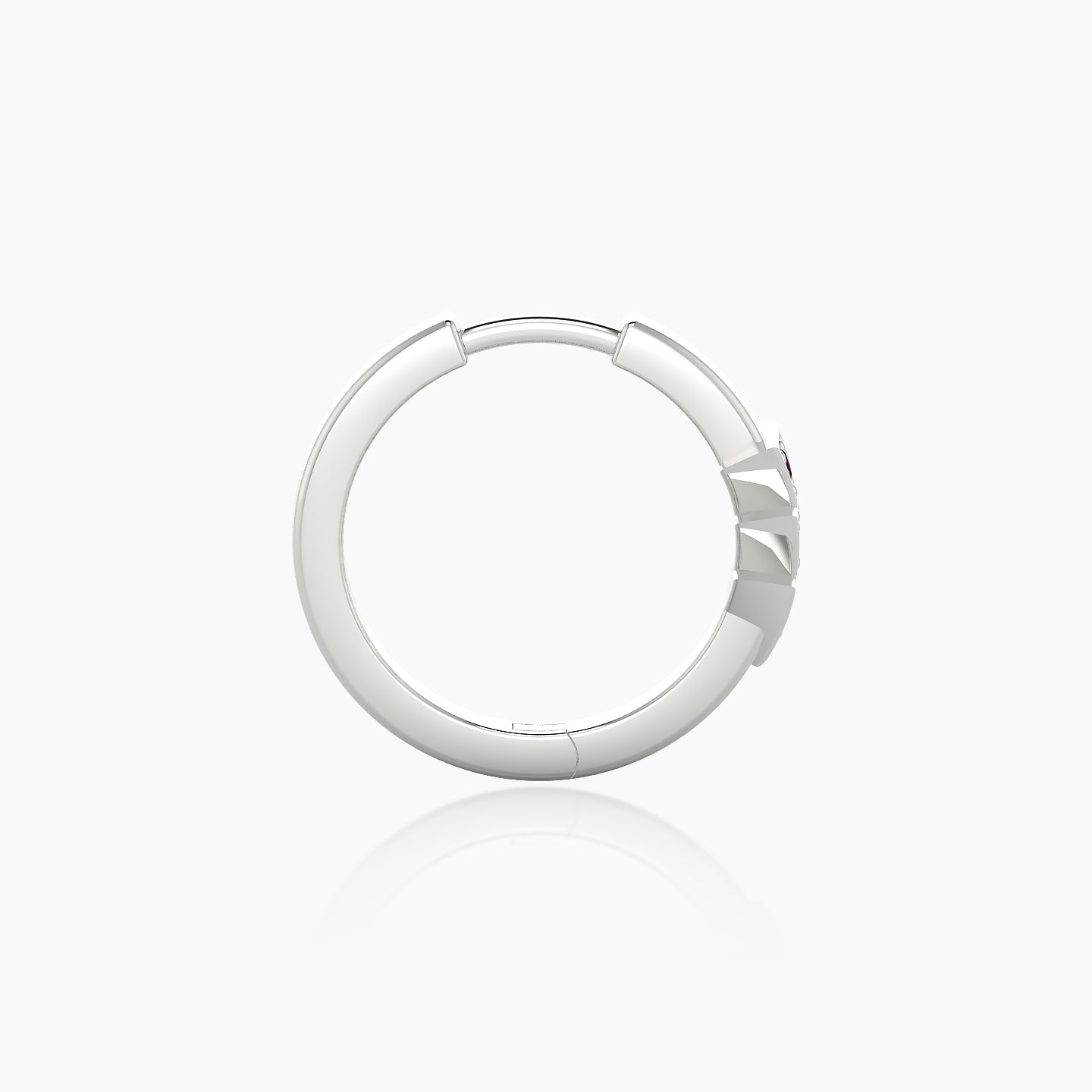 Cybele | 18k White Gold 9.5 mm Ruby Hoop Piercing