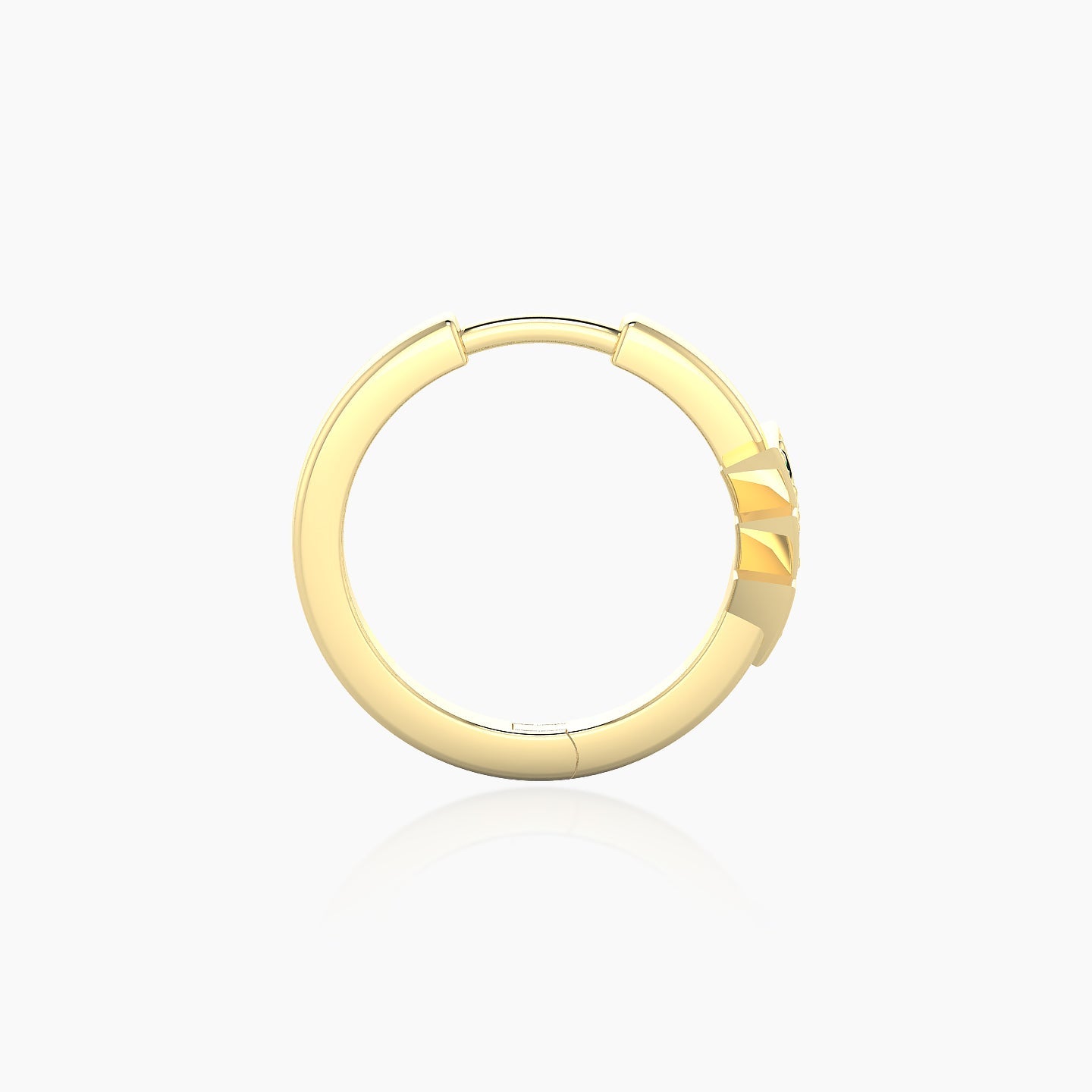 Cybele | 18k Yellow Gold 9.5 mm Emerald Hoop Piercing