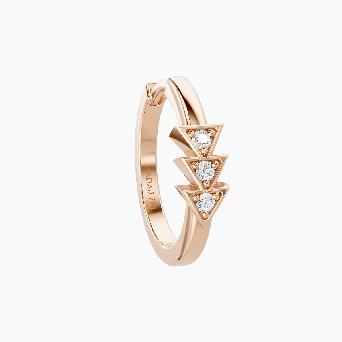 Cybele | 18k Rose Gold 9.5 mm Diamond Nose Ring Piercing