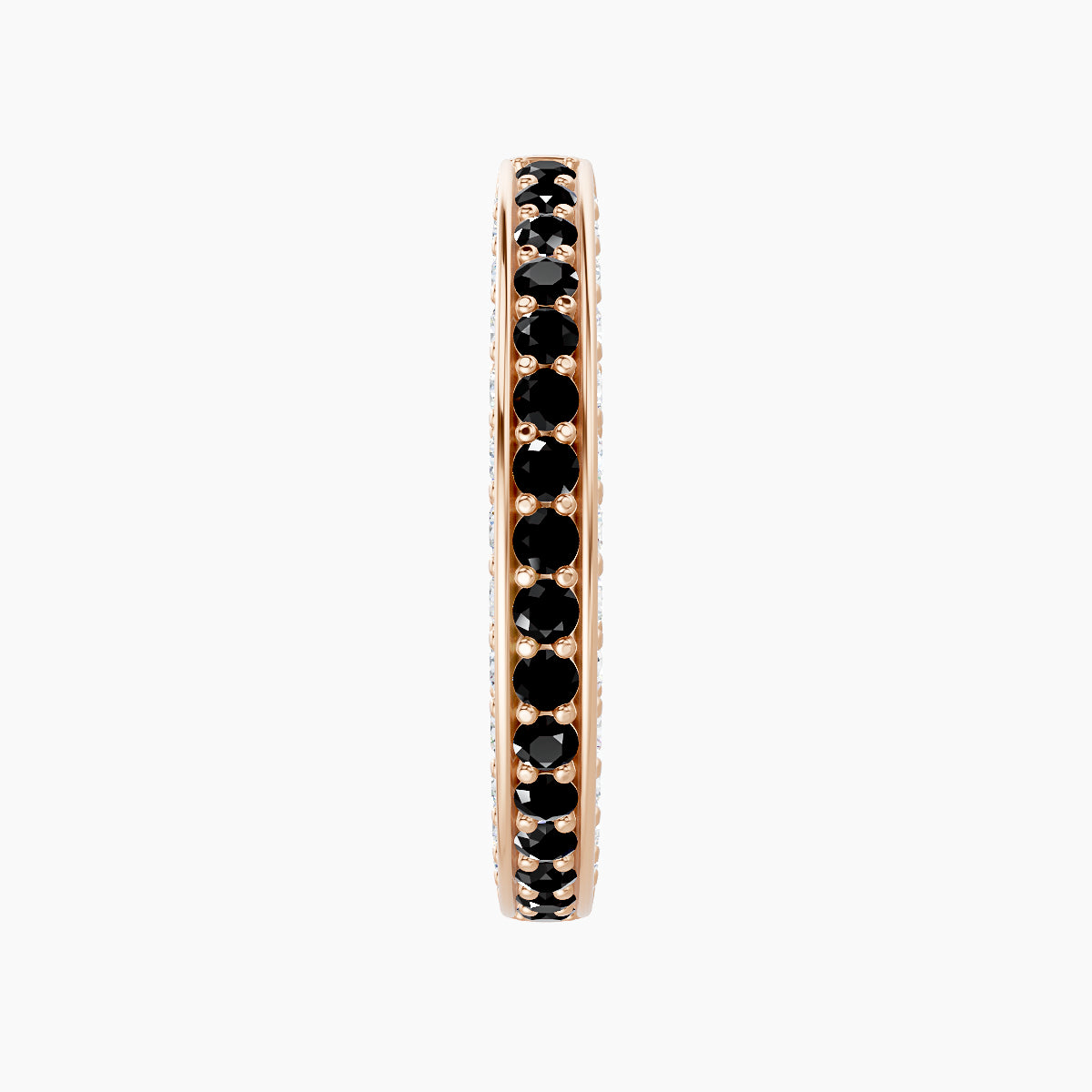 Damia | 18k Rose Gold 11 mm Black Diamond & Diamond Hoop Piercing