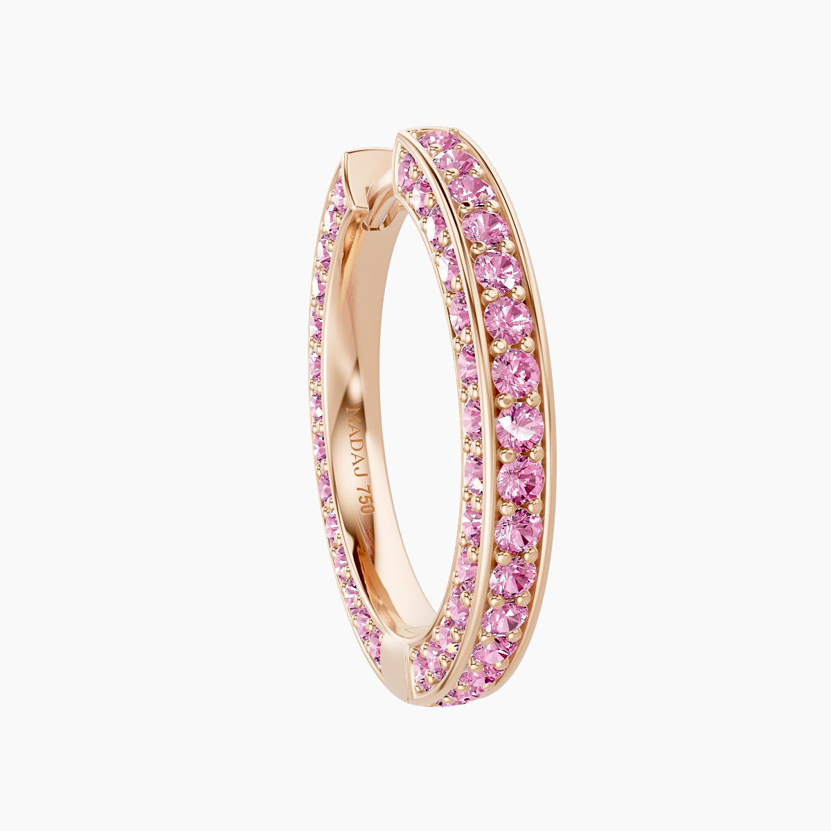 Damia | 18k Rose Gold 11 mm Pink Sapphire Hoop Piercing