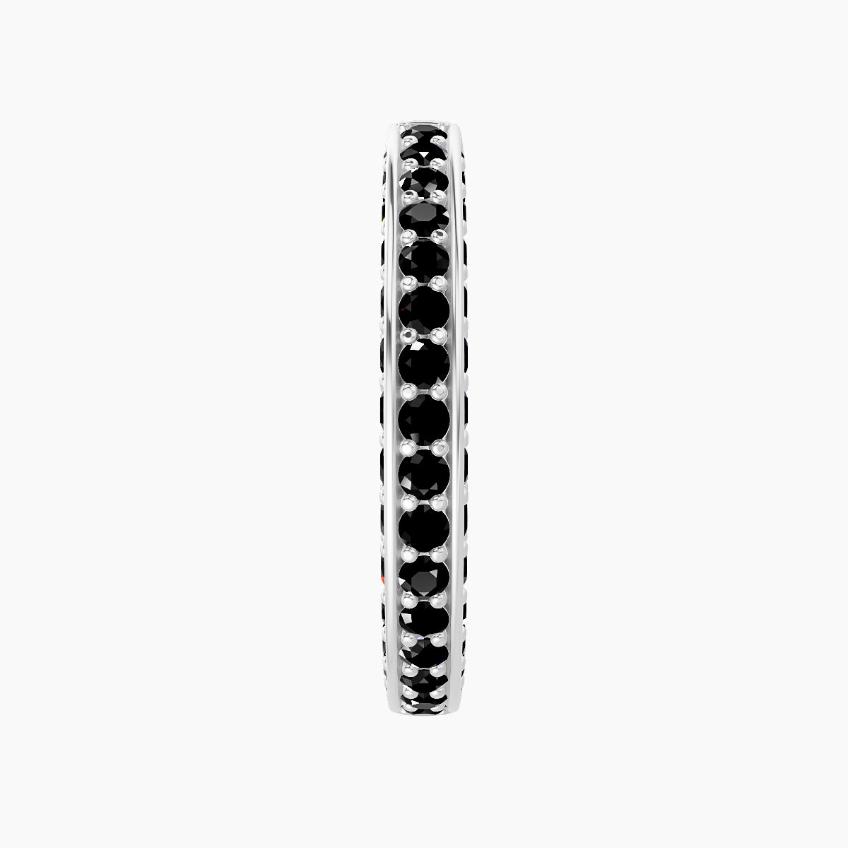 Damia | 18k White Gold 11 mm Black Diamond Hoop Piercing