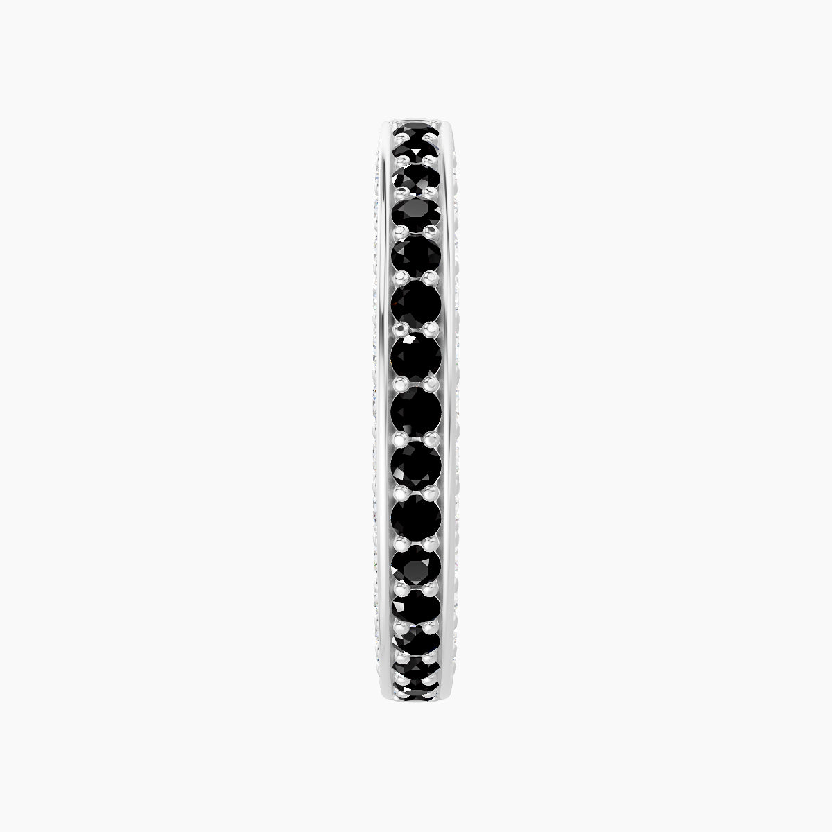 Damia | 18k White Gold 11 mm Black Diamond & Diamond Hoop Piercing