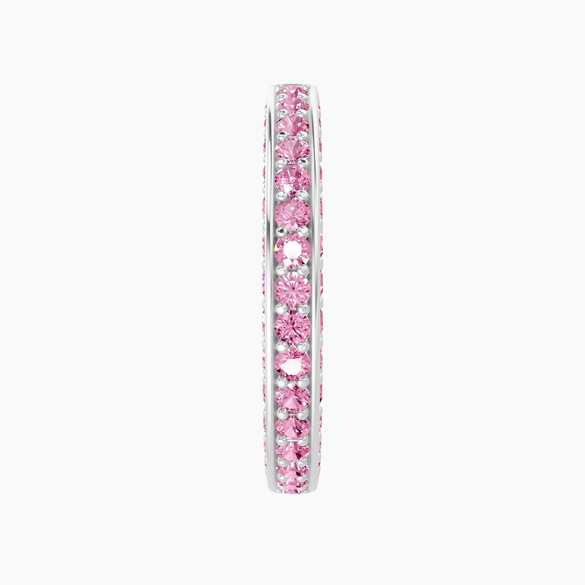 Damia | 18k White Gold 11 mm Pink Sapphire Hoop Piercing