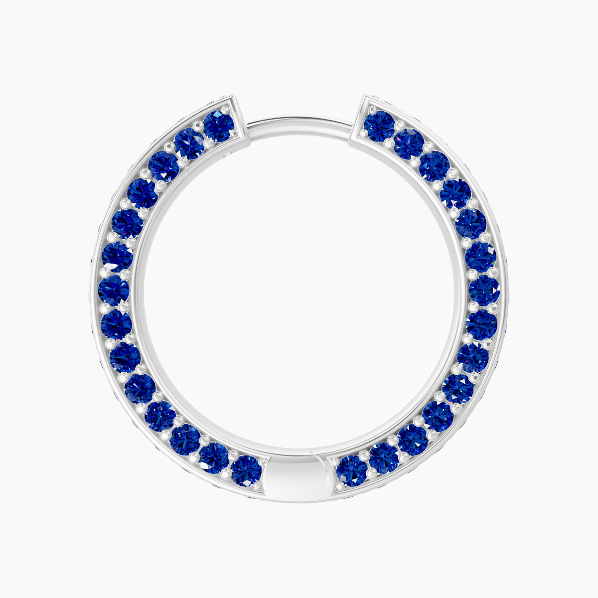 Damia | 18k White Gold 11 mm Sapphire Hoop Piercing
