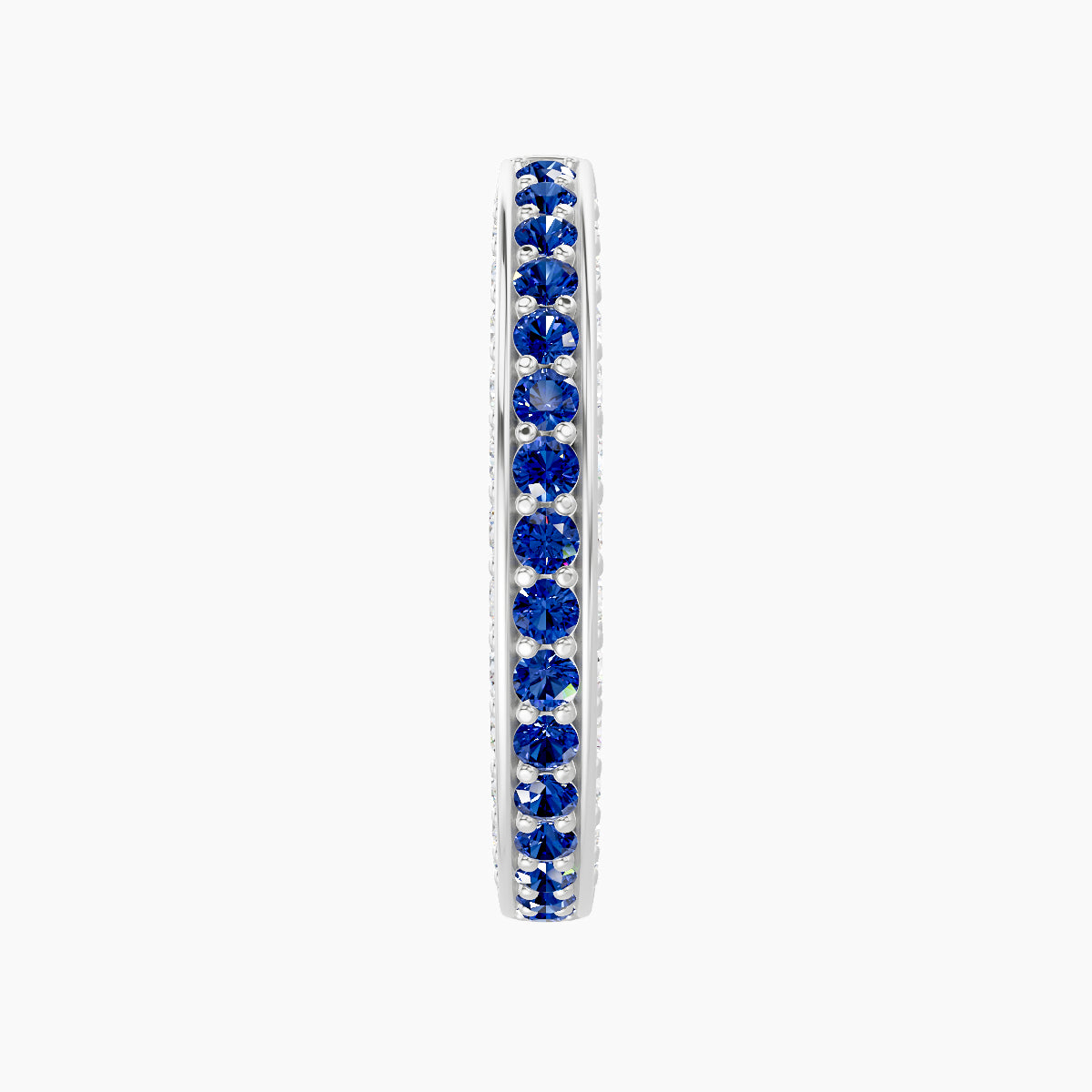 Damia | 18k White Gold 11 mm Sapphire & Diamond Hoop Piercing