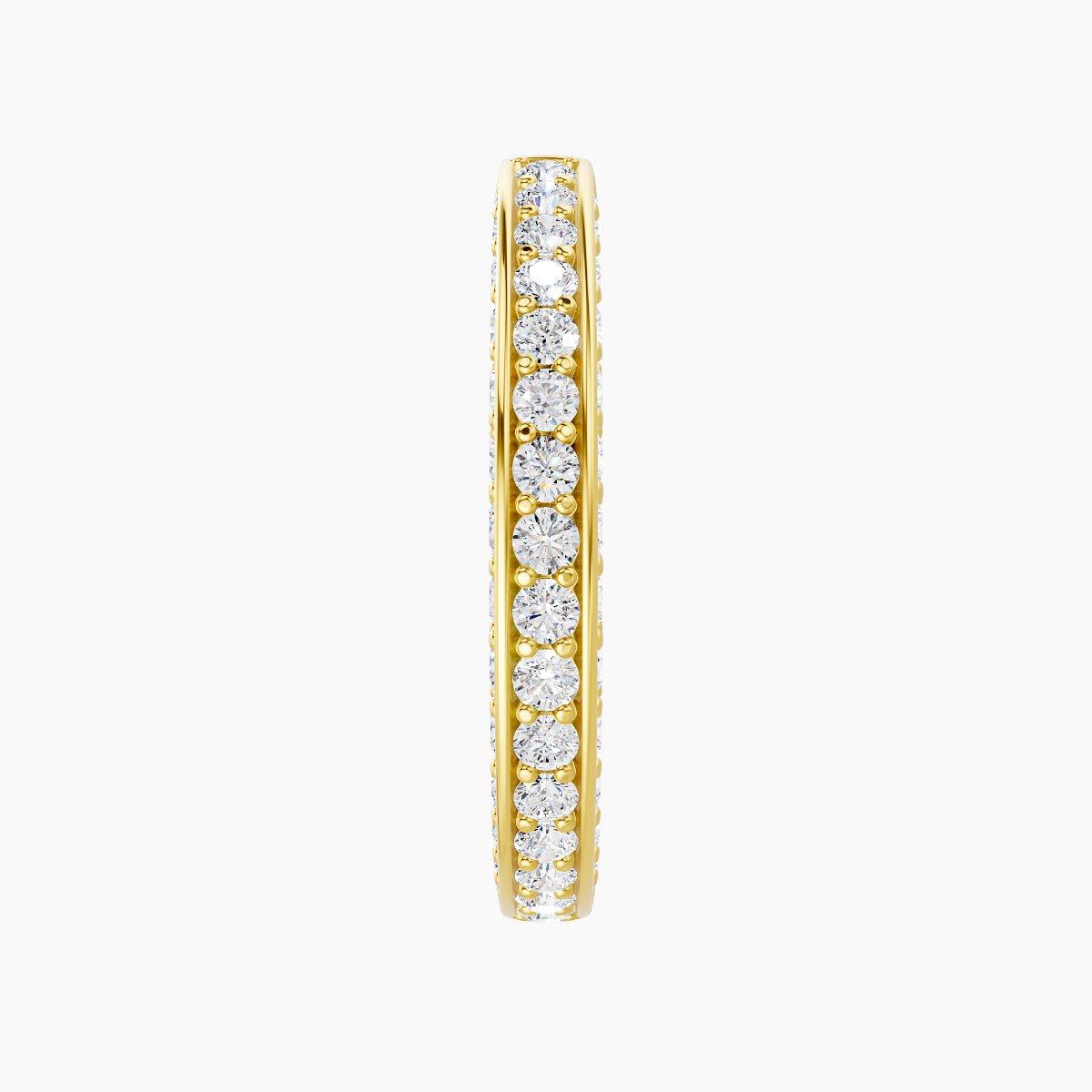 Damia | 18k Yellow Gold 11 mm Diamond Hoop Piercing