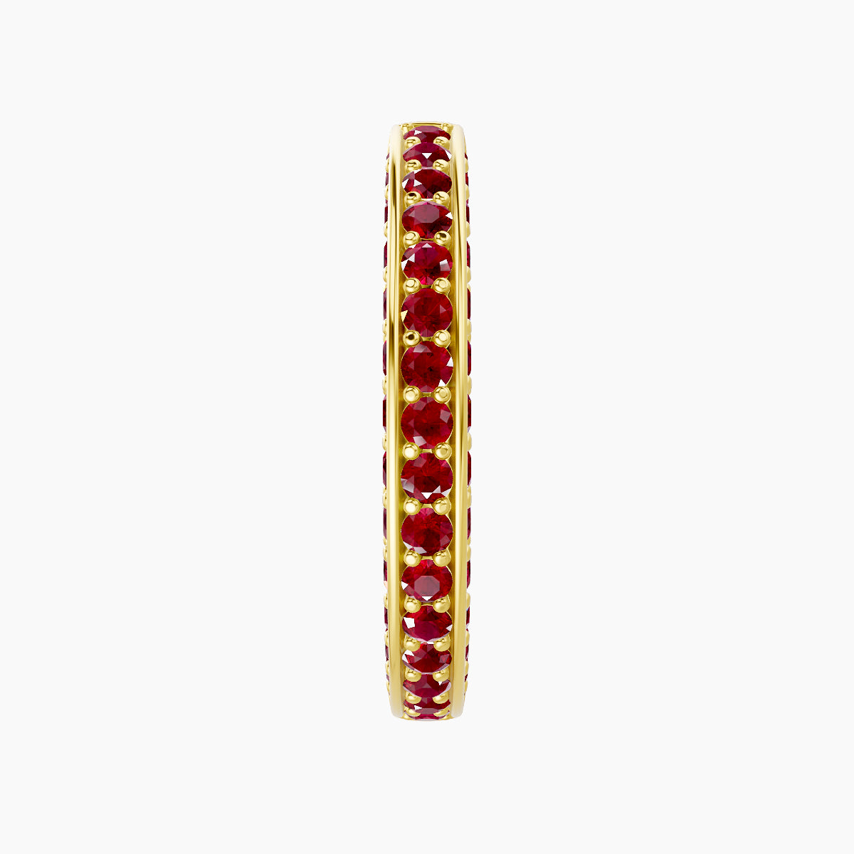 Damia | 18k Yellow Gold 11 mm Ruby Hoop Piercing
