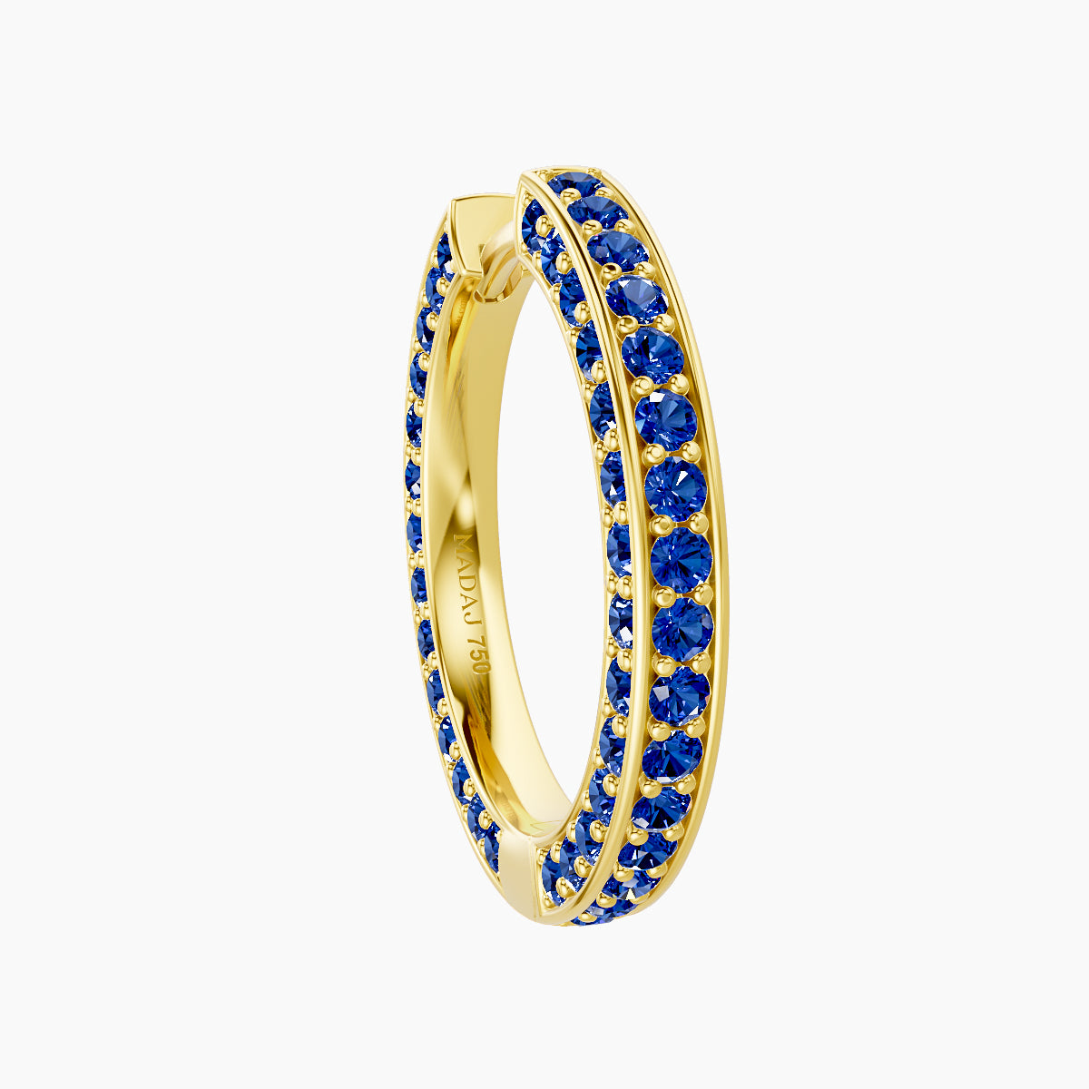 Damia | 18k Yellow Gold 11 mm Sapphire Hoop Piercing