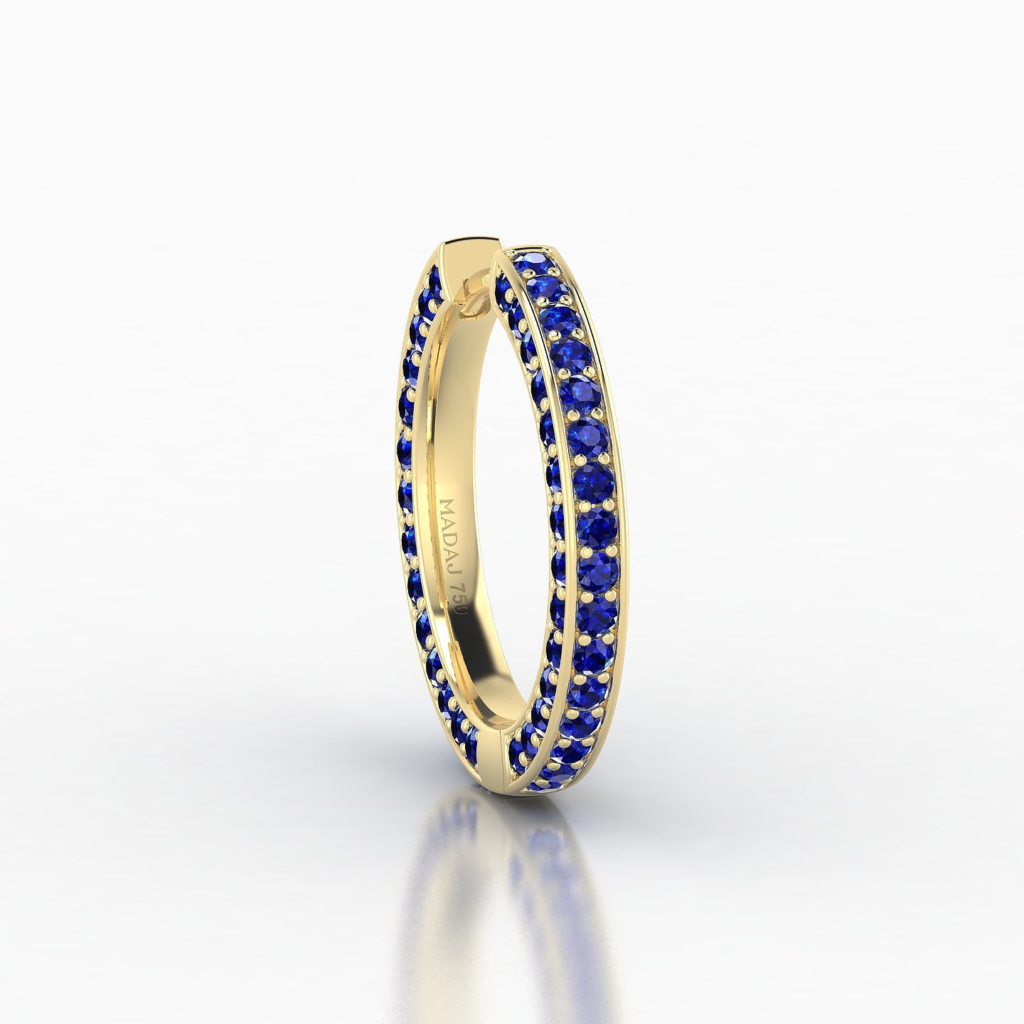 Damia | 18k Yellow Gold 11 mm Sapphire Hoop Piercing