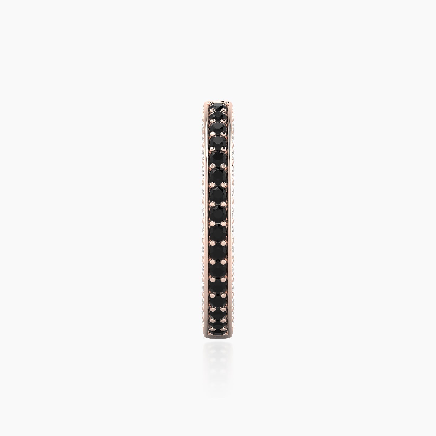 Damia | 18k Rose Gold 11 mm Black Diamond & Diamond Hoop Piercing