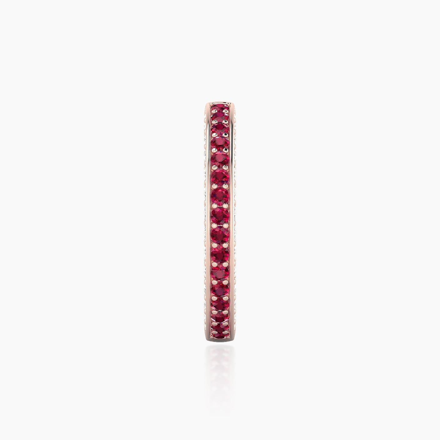 Damia | 18k Rose Gold 11 mm Ruby & Diamond Hoop Piercing