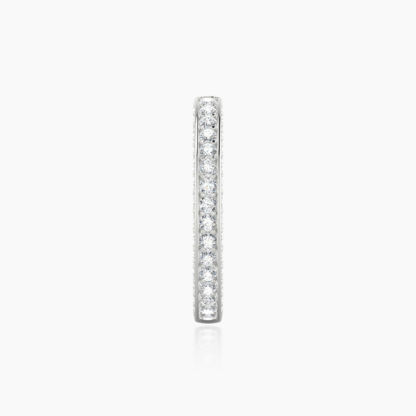 Damia | 18k White Gold 11 mm Diamond Hoop Piercing