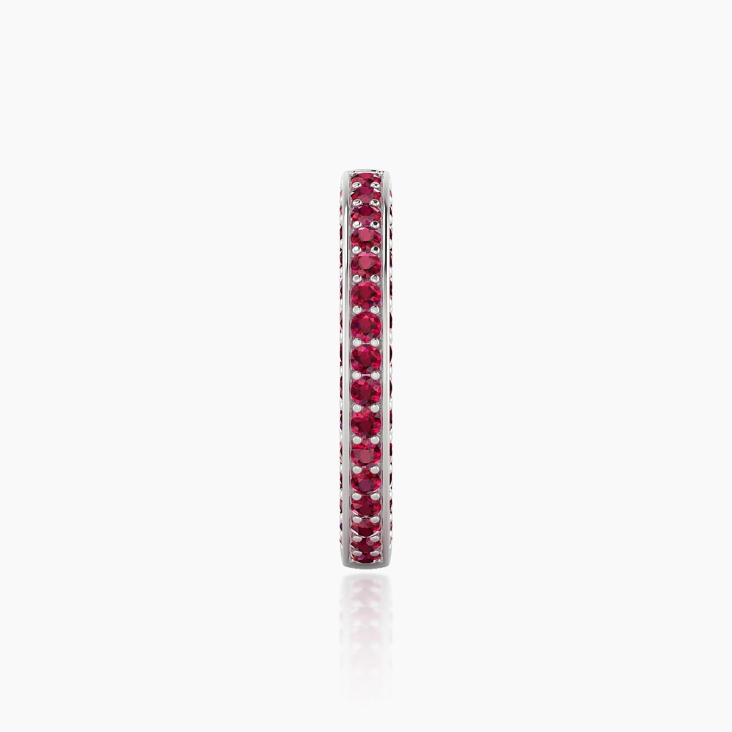 Damia | 18k White Gold 11 mm Ruby Hoop Piercing