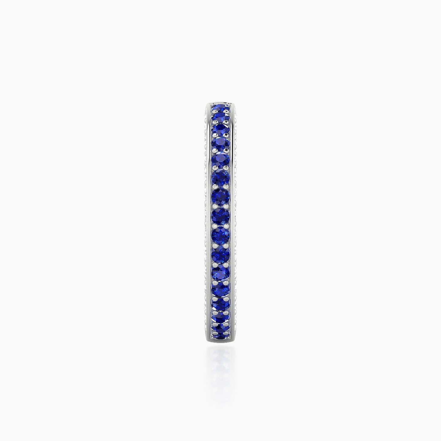 Damia | 18k White Gold 11 mm Sapphire & Diamond Hoop Piercing