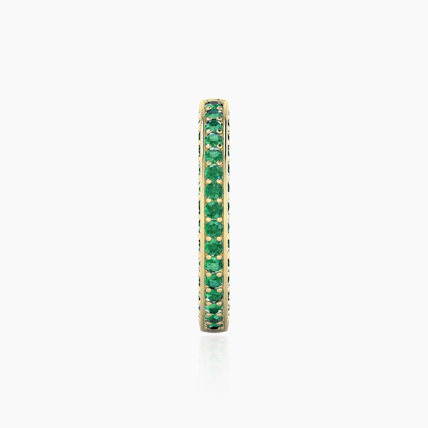 Damia | 18k Yellow Gold 11 mm Emerald Hoop Piercing