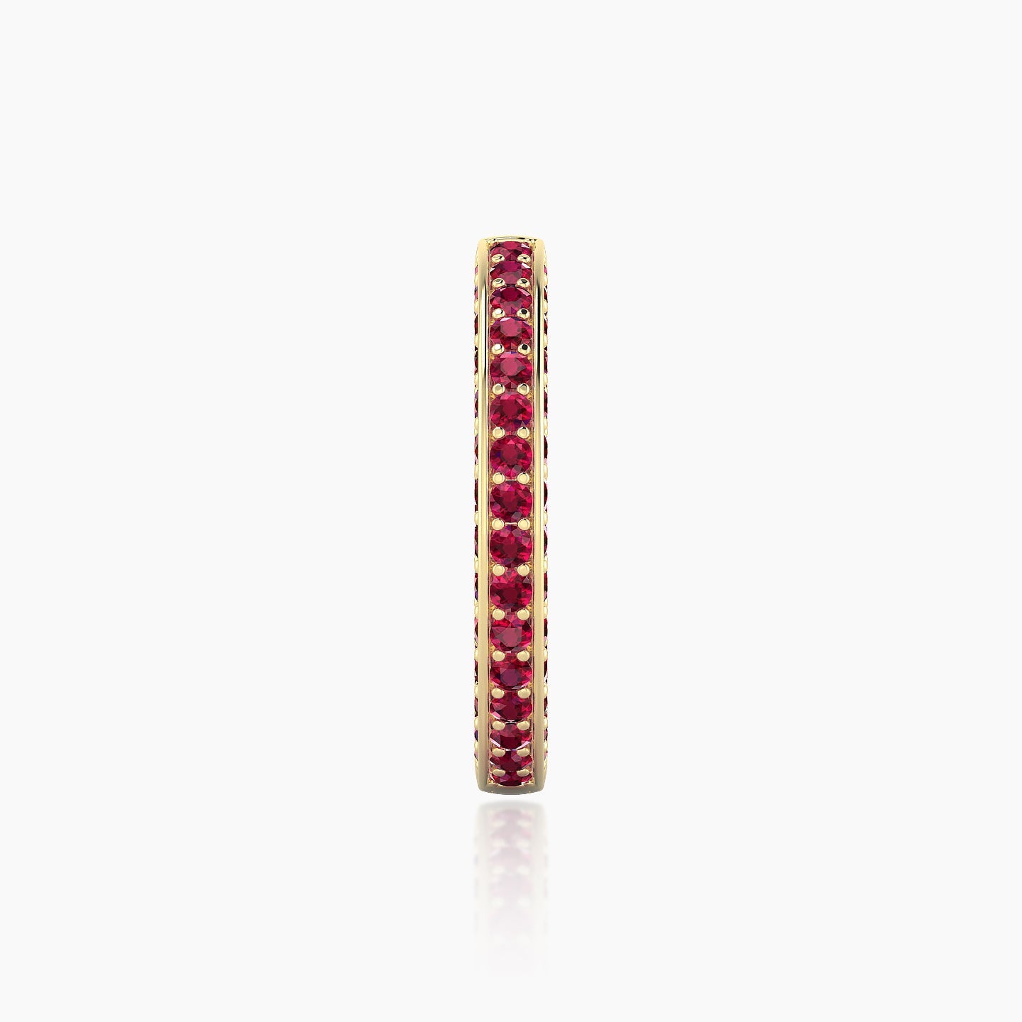 Damia | 18k Yellow Gold 11 mm Ruby Hoop Piercing