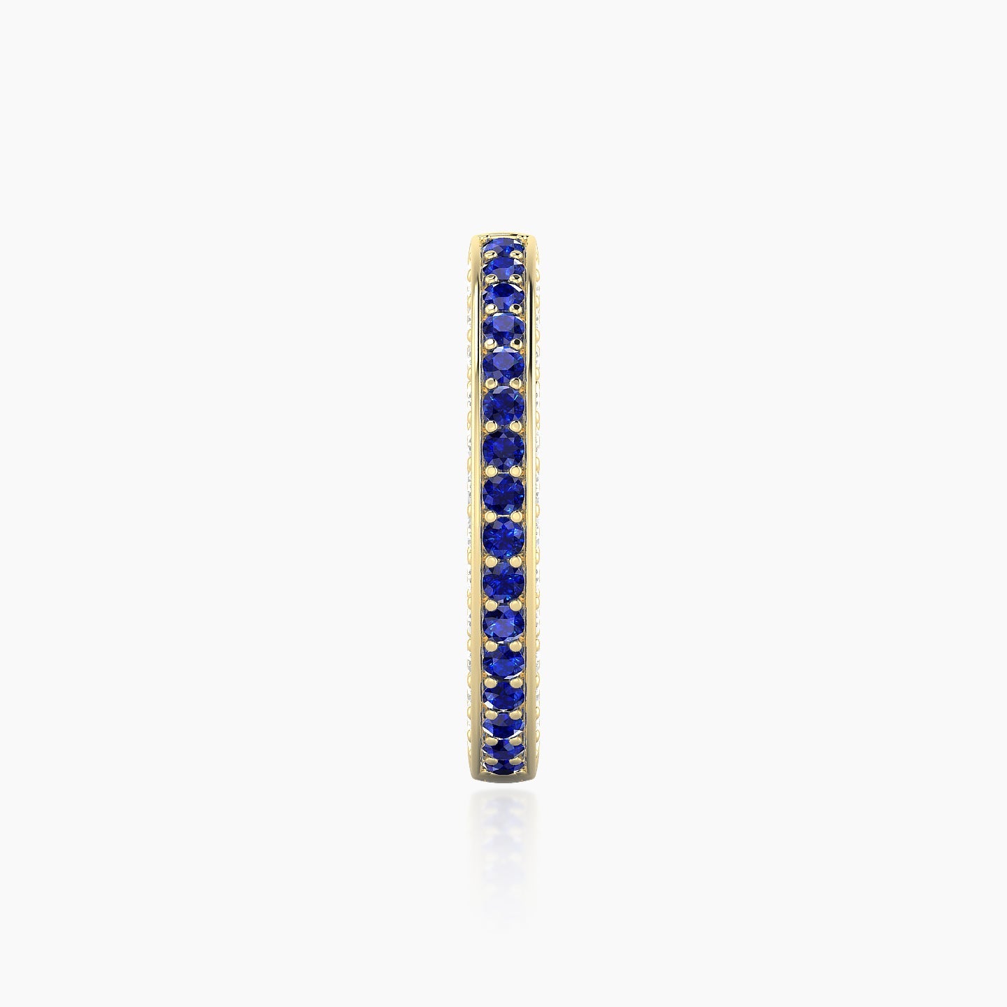 Damia | 18k Yellow Gold 11 mm Sapphire & Diamond Hoop Piercing