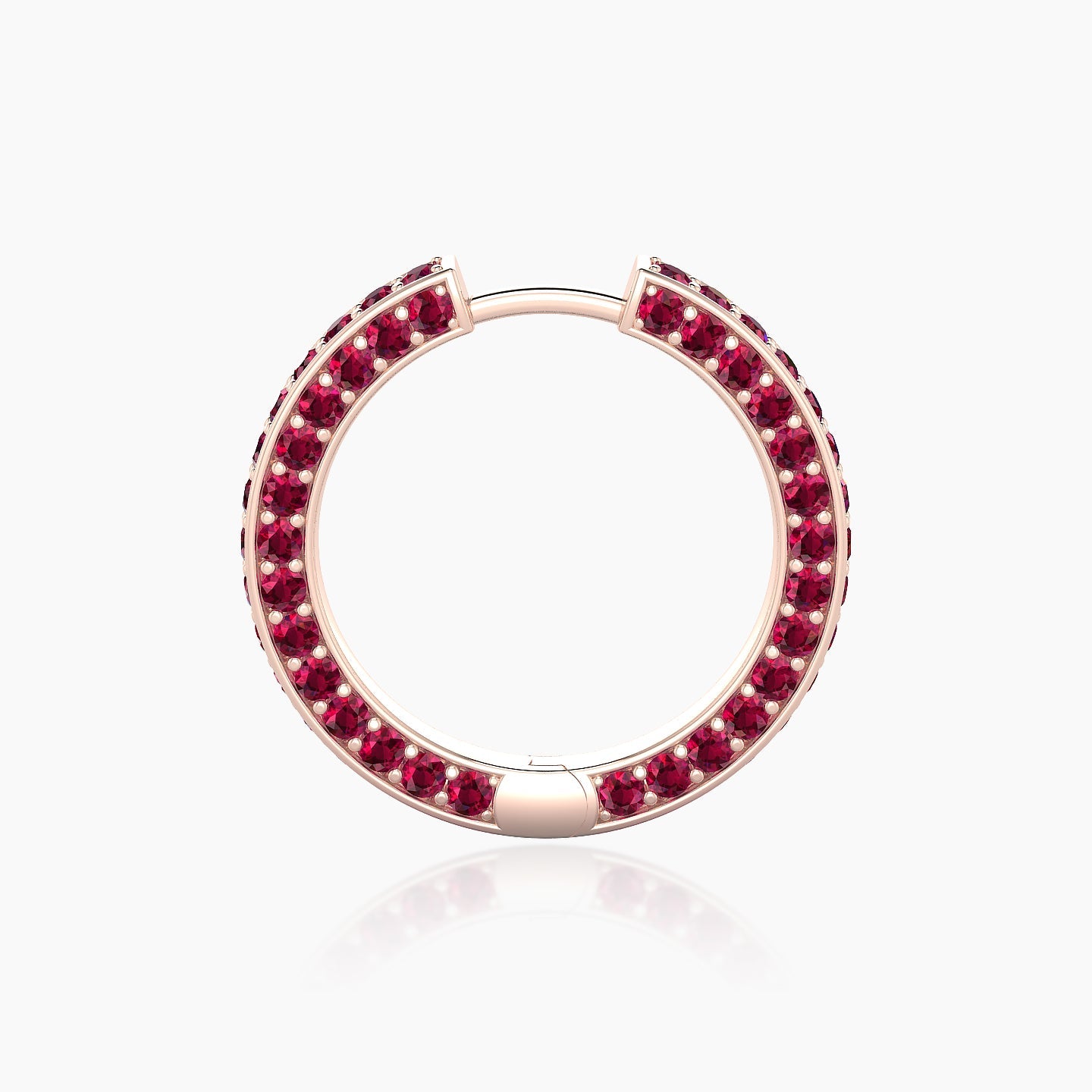 Damia | 18k Rose Gold 11 mm Ruby Hoop Piercing