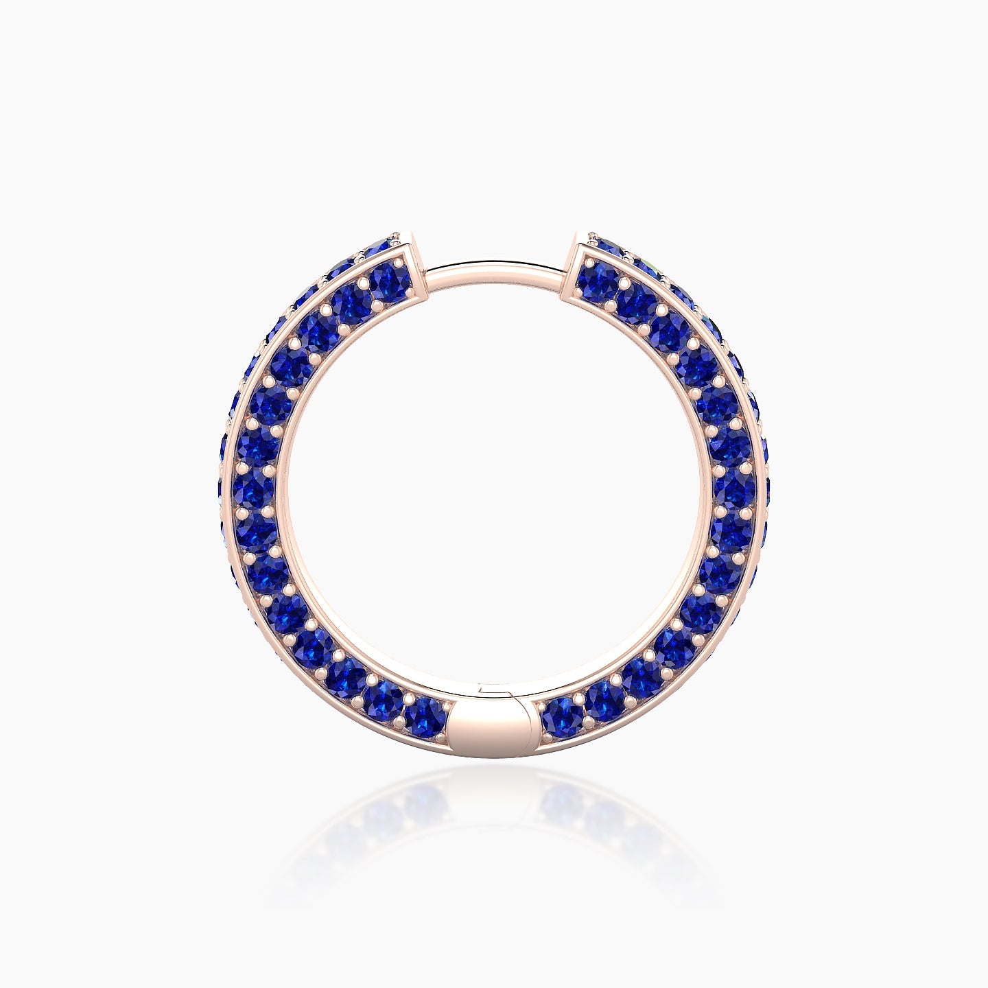 Damia | 18k Rose Gold 11 mm Sapphire Hoop Piercing