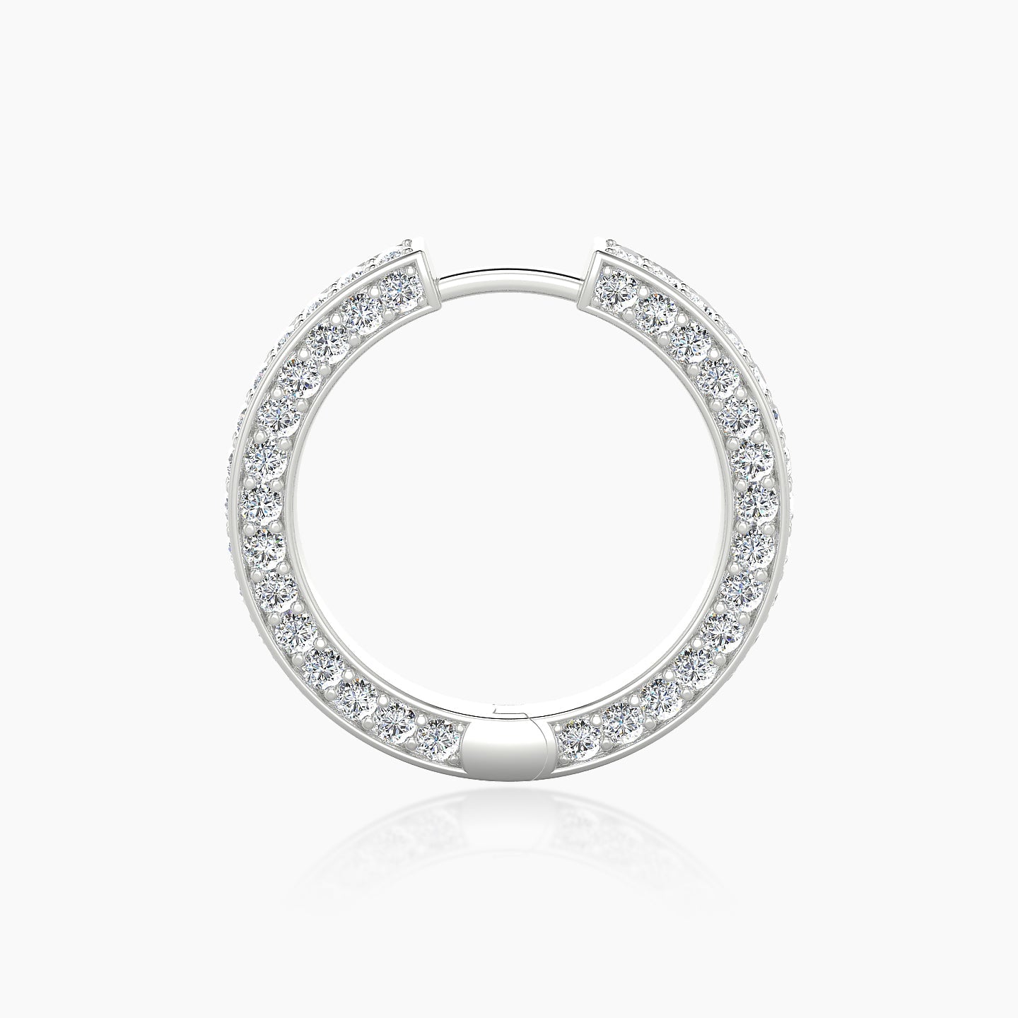 Damia | 18k White Gold 11 mm Diamond Hoop Piercing