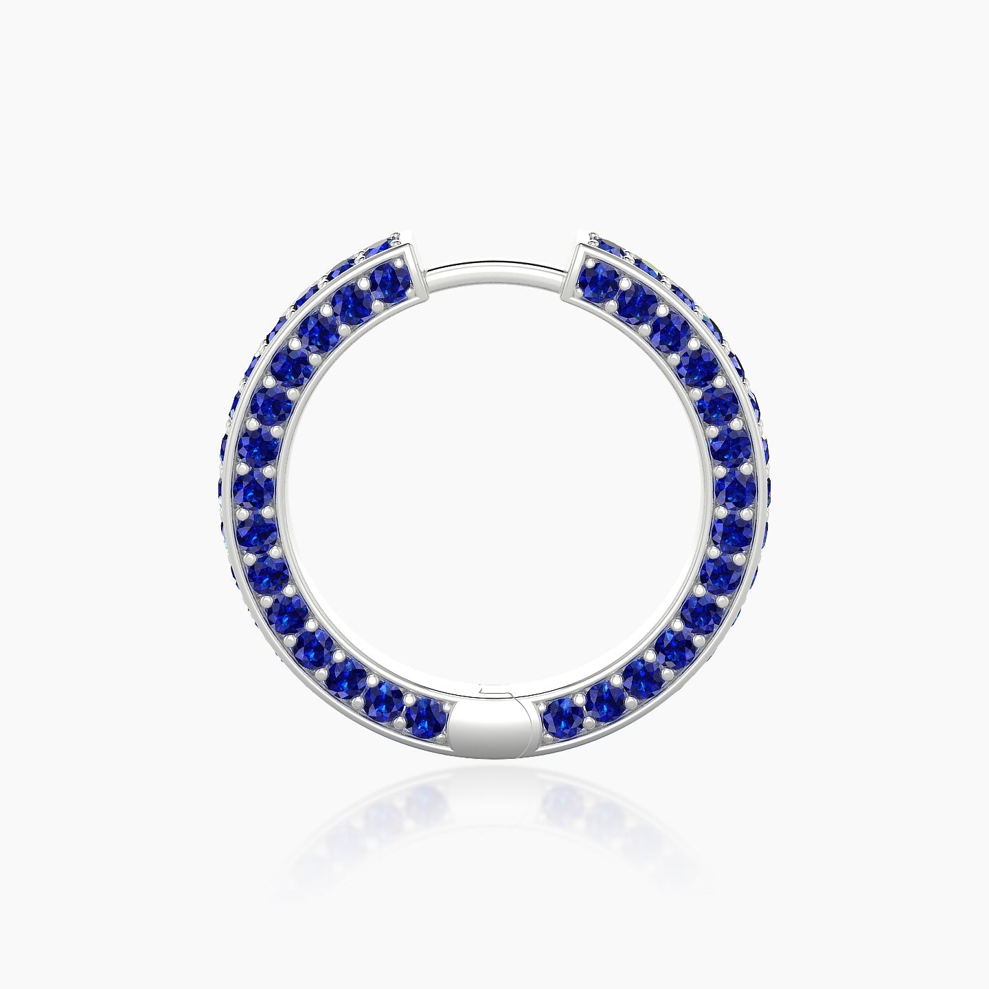 Damia | 18k White Gold 11 mm Sapphire Hoop Piercing