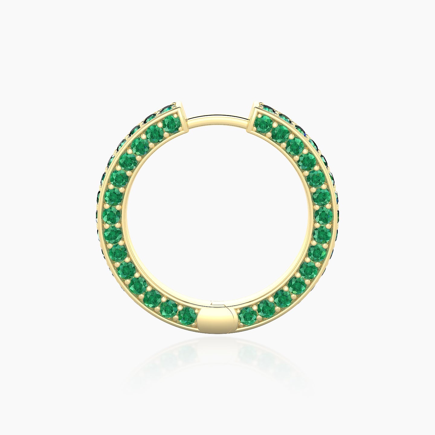 Damia | 18k Yellow Gold 11 mm Emerald Hoop Piercing