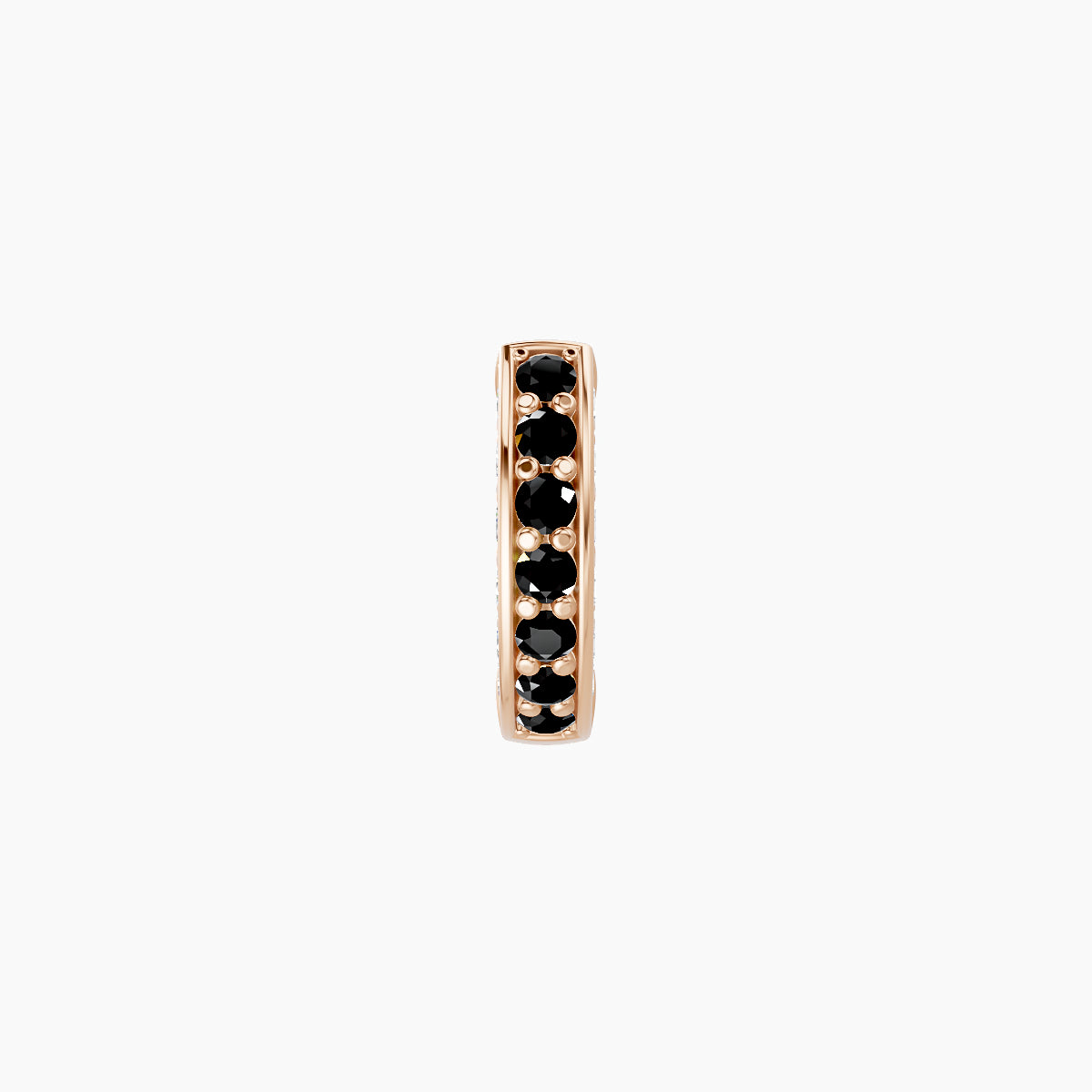 Damia | 18k Rose Gold 5 mm Black Diamond & Diamond Hoop Piercing