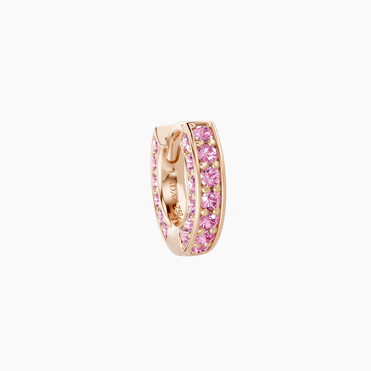Damia | 18k Rose Gold 5 mm Pink Sapphire Hoop Piercing