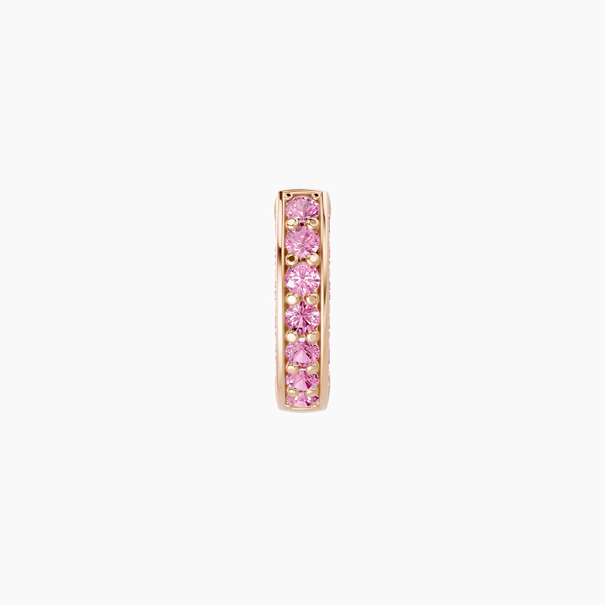 Damia | 18k Rose Gold 5 mm Pink Sapphire Hoop Piercing