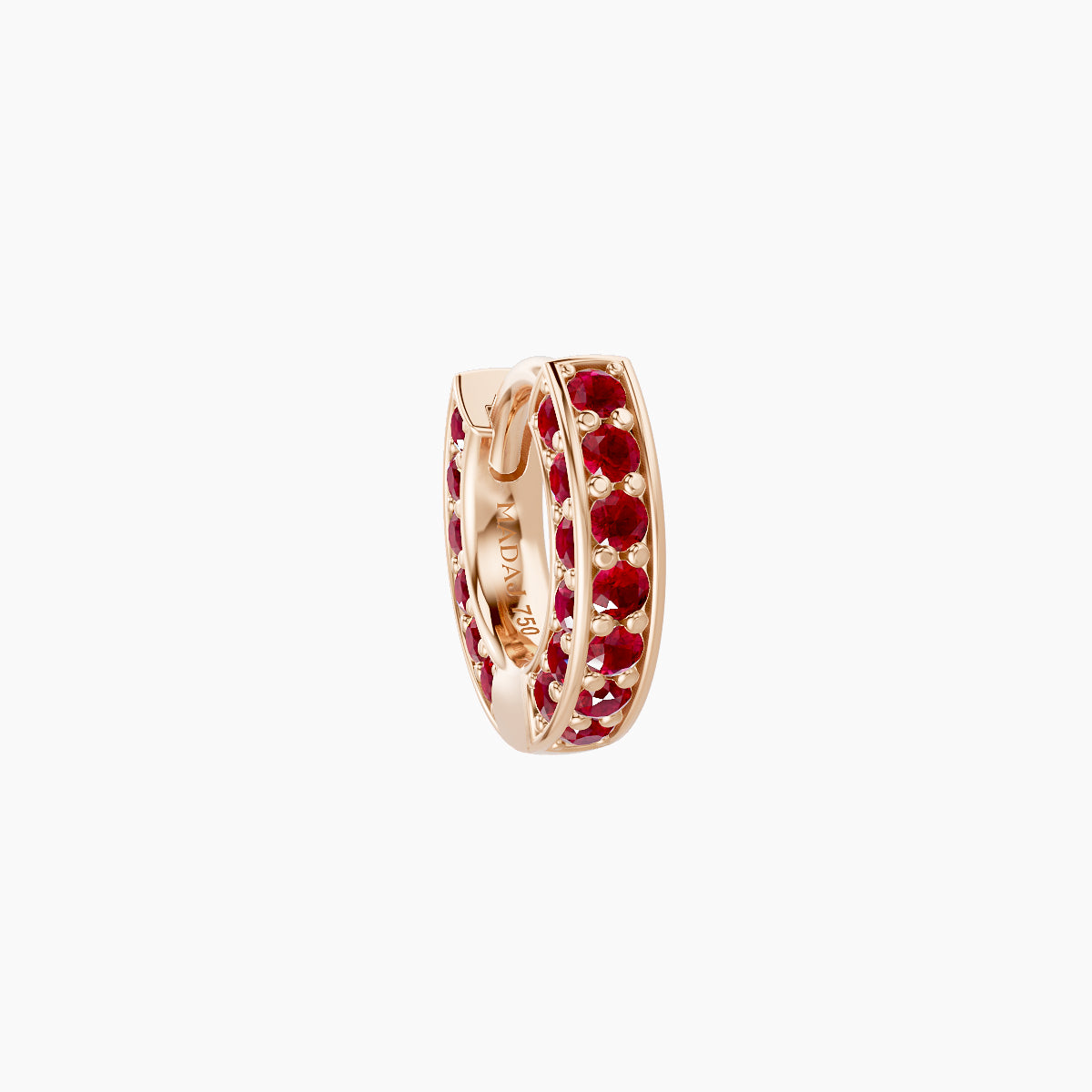 Damia | 18k Rose Gold 5 mm Ruby Hoop Piercing