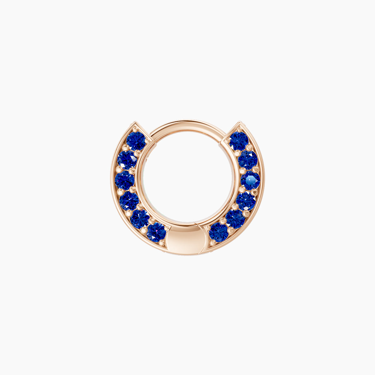 Damia | 18k Rose Gold 5 mm Sapphire Hoop Piercing