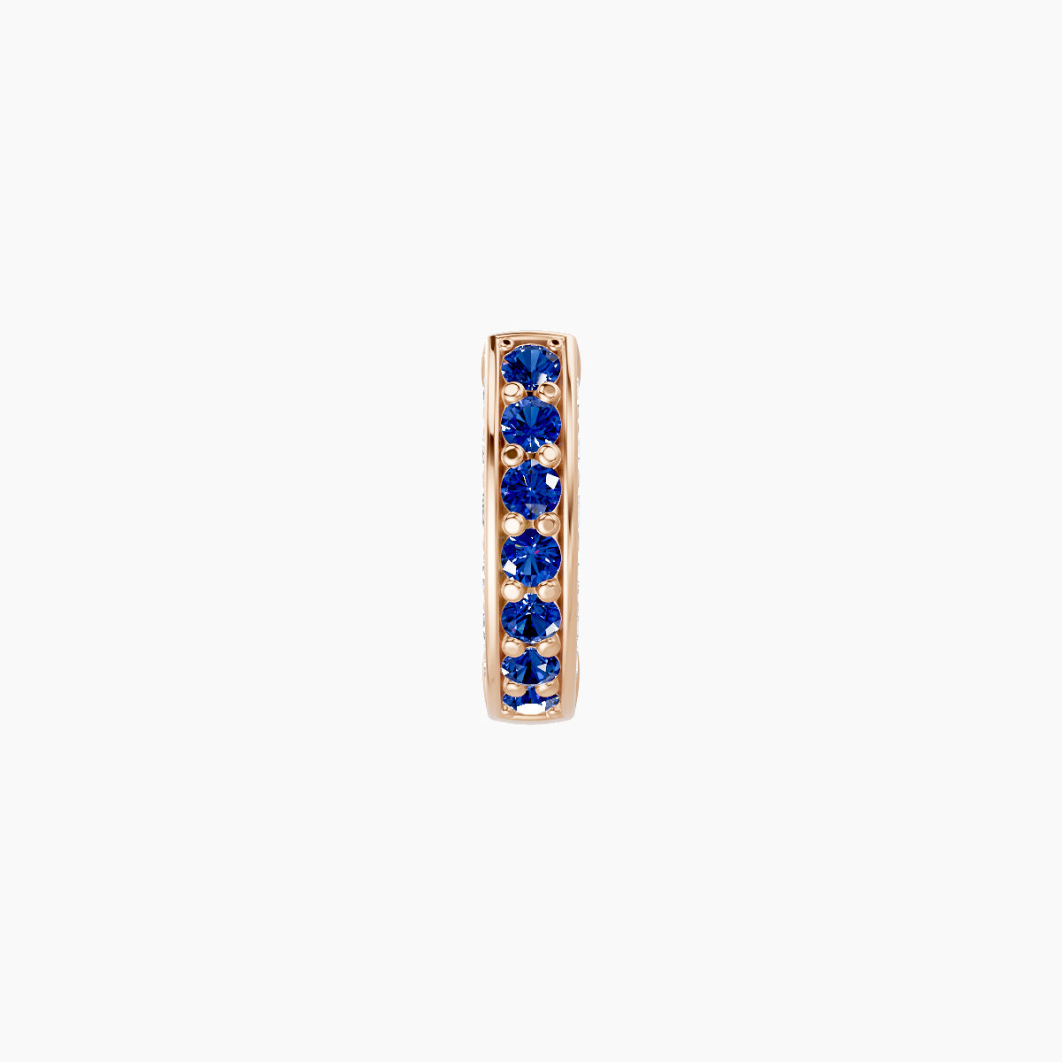 Damia | 18k Rose Gold 5 mm Sapphire & Diamond Hoop Piercing