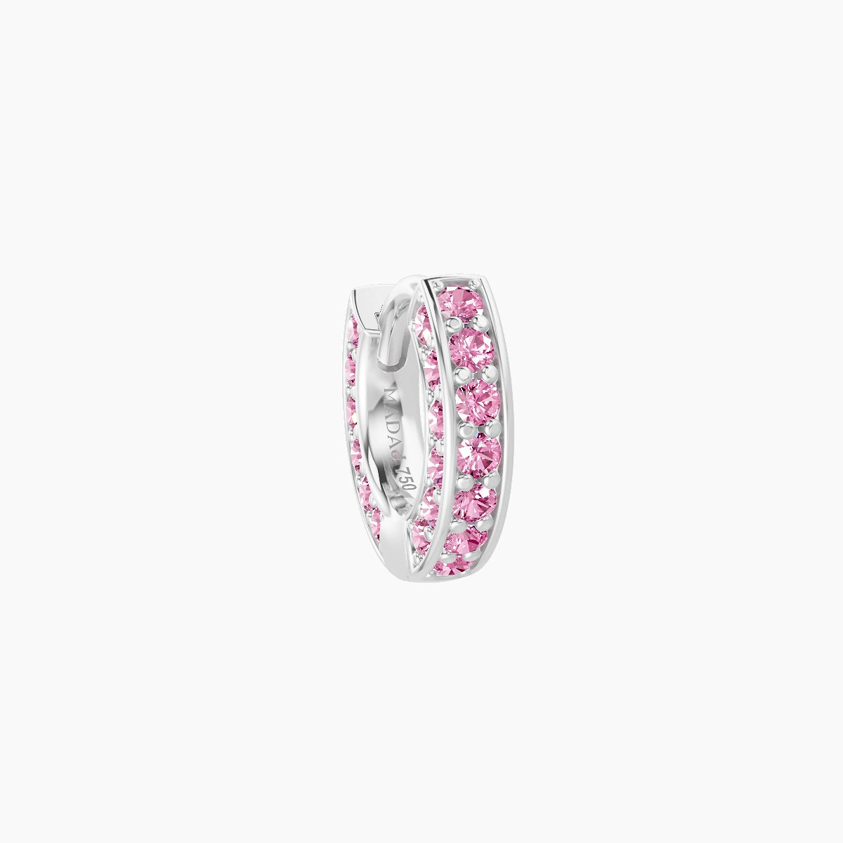 Damia | 18k White Gold 5 mm Pink Sapphire Hoop Piercing