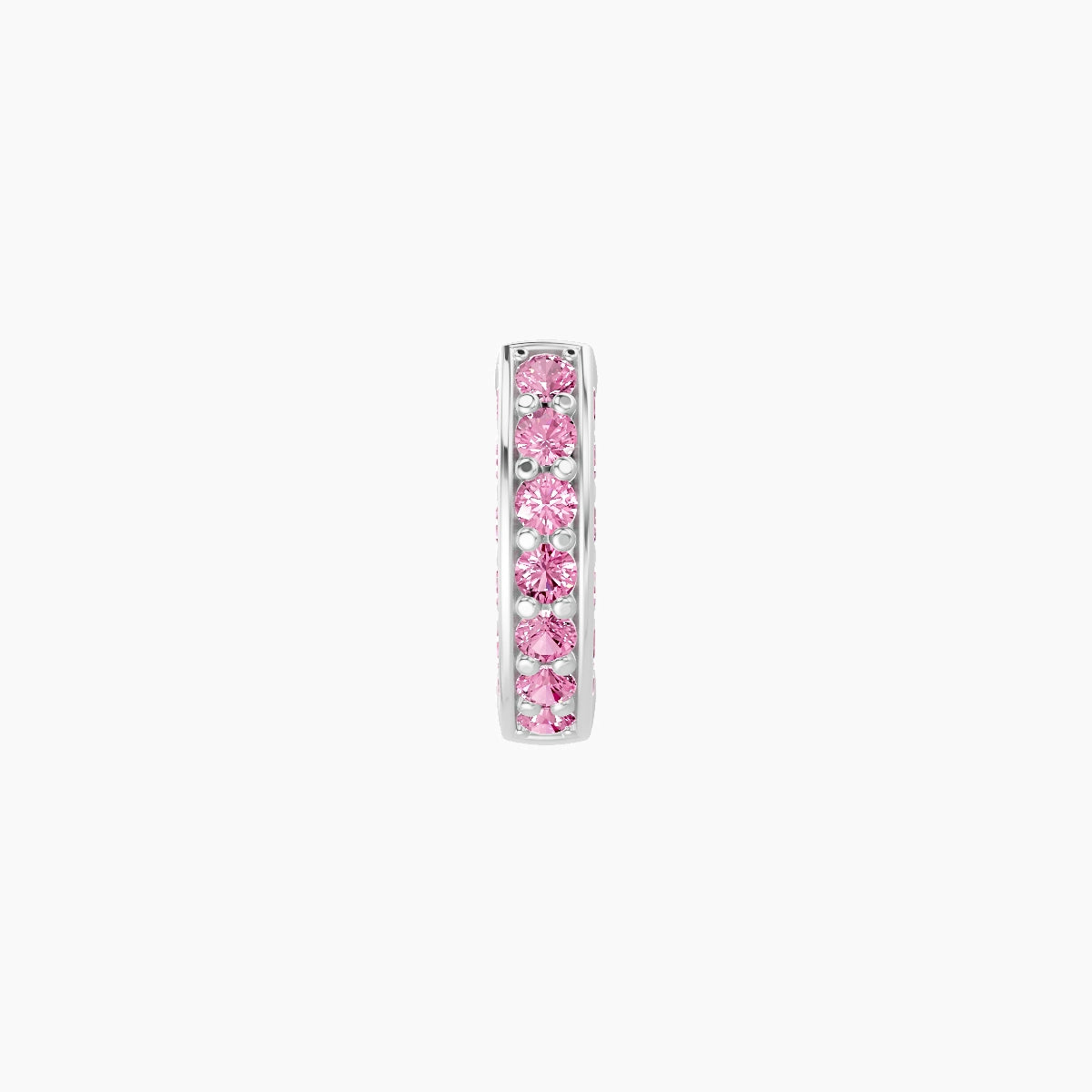Damia | 18k White Gold 5 mm Pink Sapphire Hoop Piercing