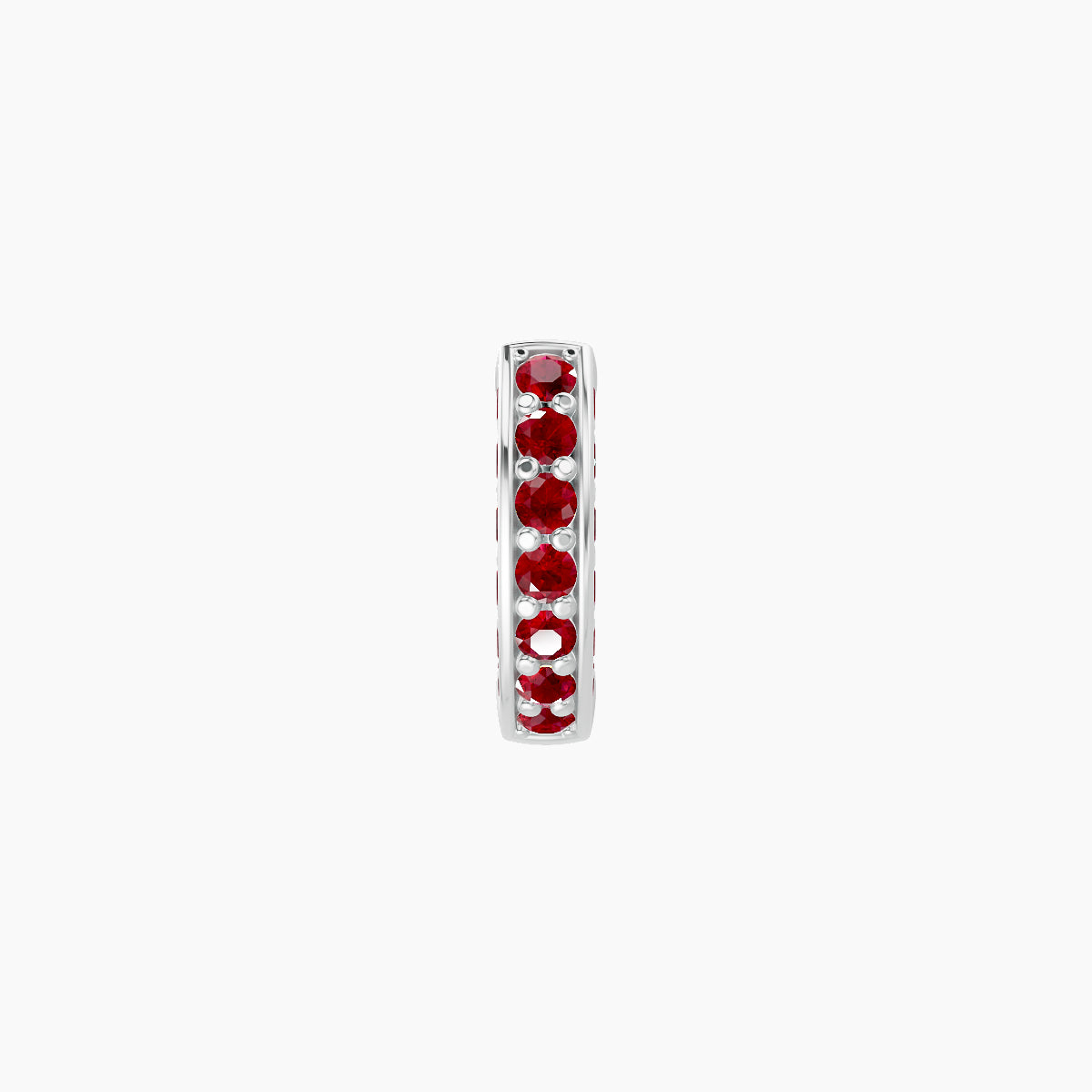 Damia | 18k White Gold 5 mm Ruby Hoop Piercing