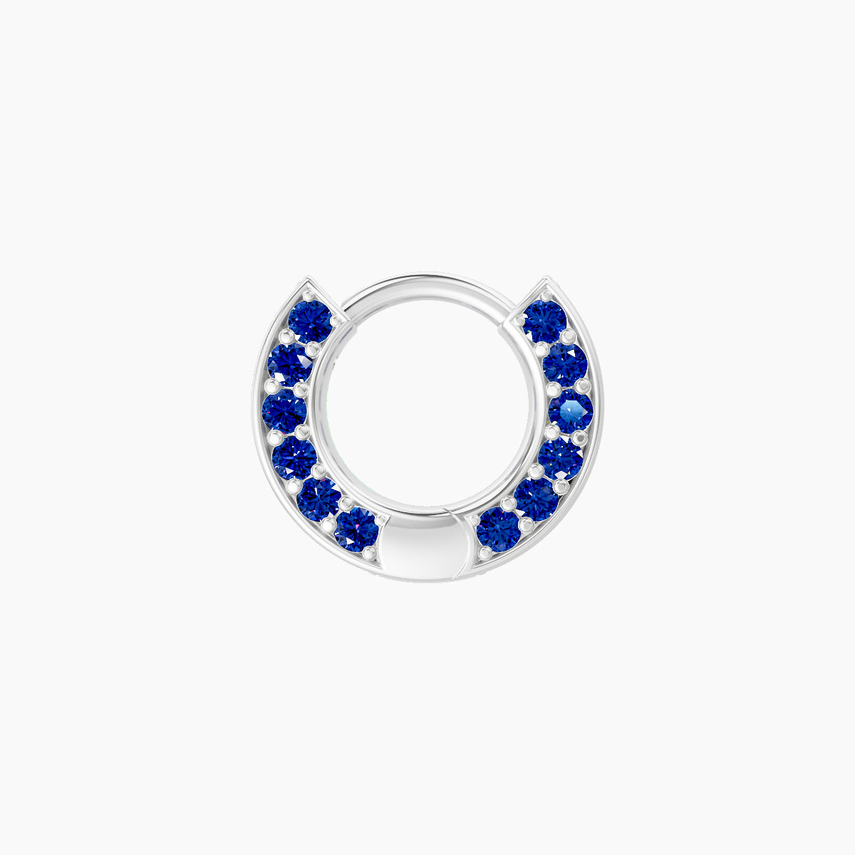 Damia | 18k White Gold 5 mm Sapphire Hoop Piercing
