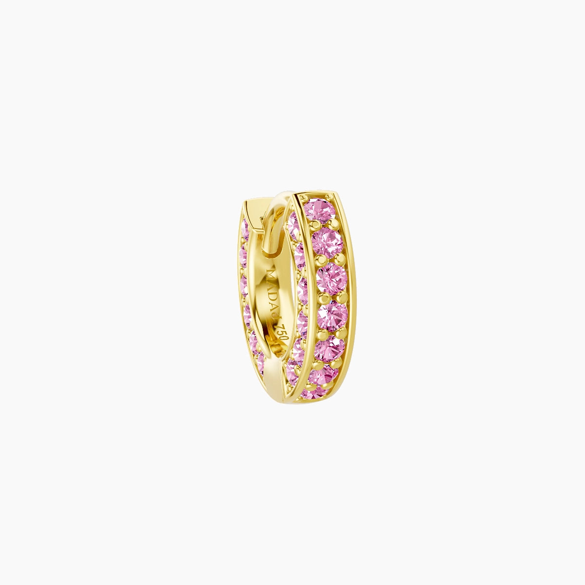 Damia | 18k Yellow Gold 5 mm Pink Sapphire Hoop Piercing