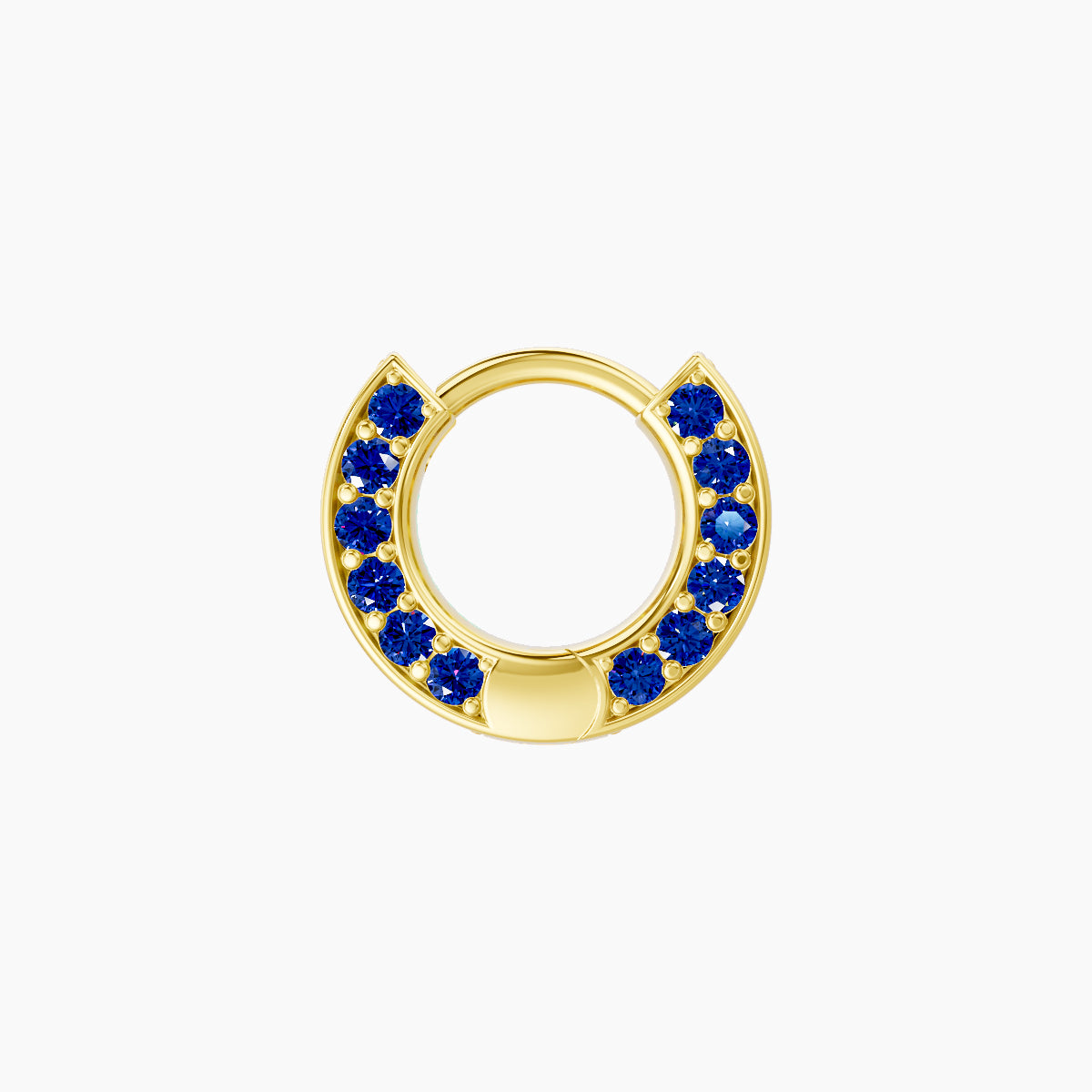 Damia | 18k Yellow Gold 5 mm Sapphire Hoop Piercing
