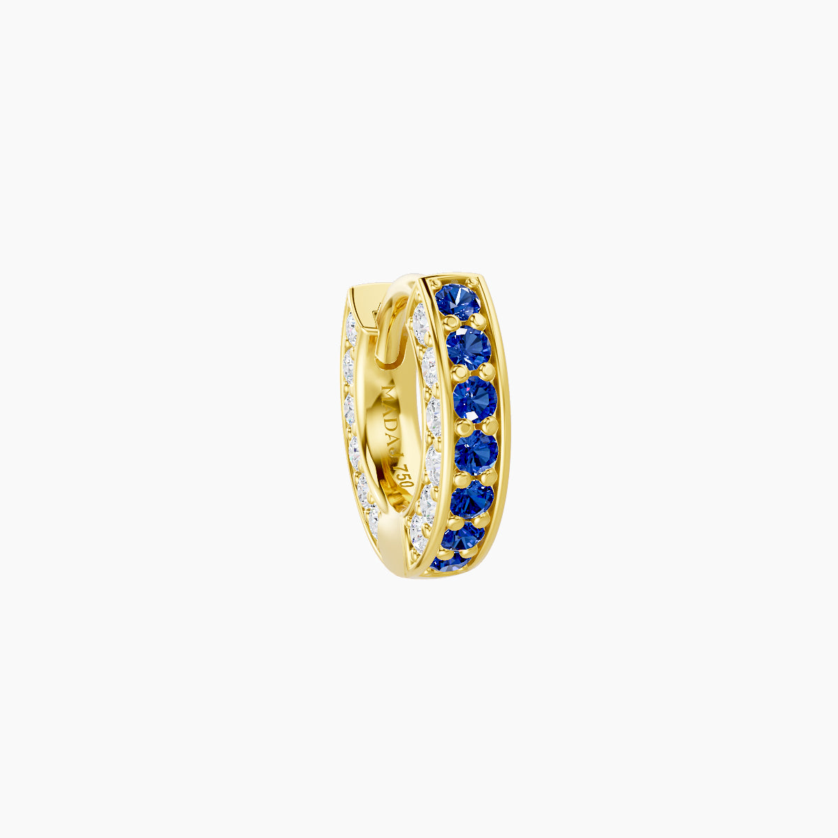 Damia | 18k Yellow Gold 5 mm Sapphire & Diamond Hoop Piercing