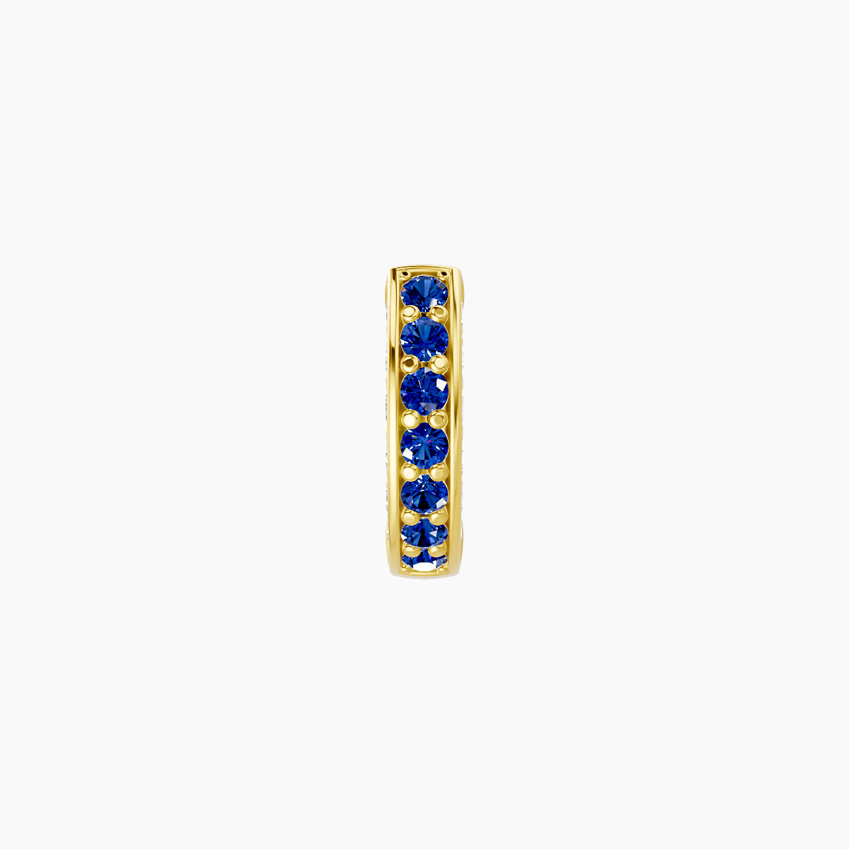 Damia | 18k Yellow Gold 5 mm Sapphire & Diamond Hoop Piercing