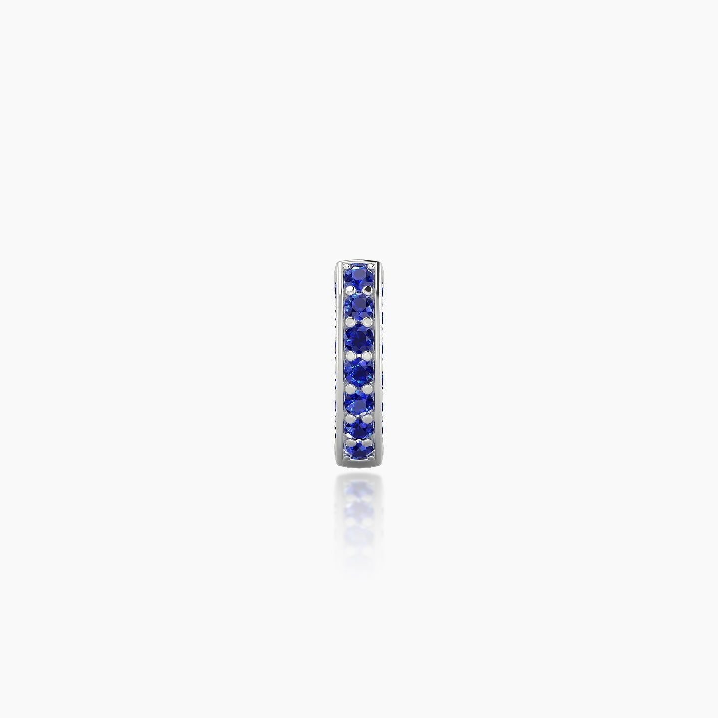 Damia | 18k White Gold 5 mm Sapphire Hoop Piercing