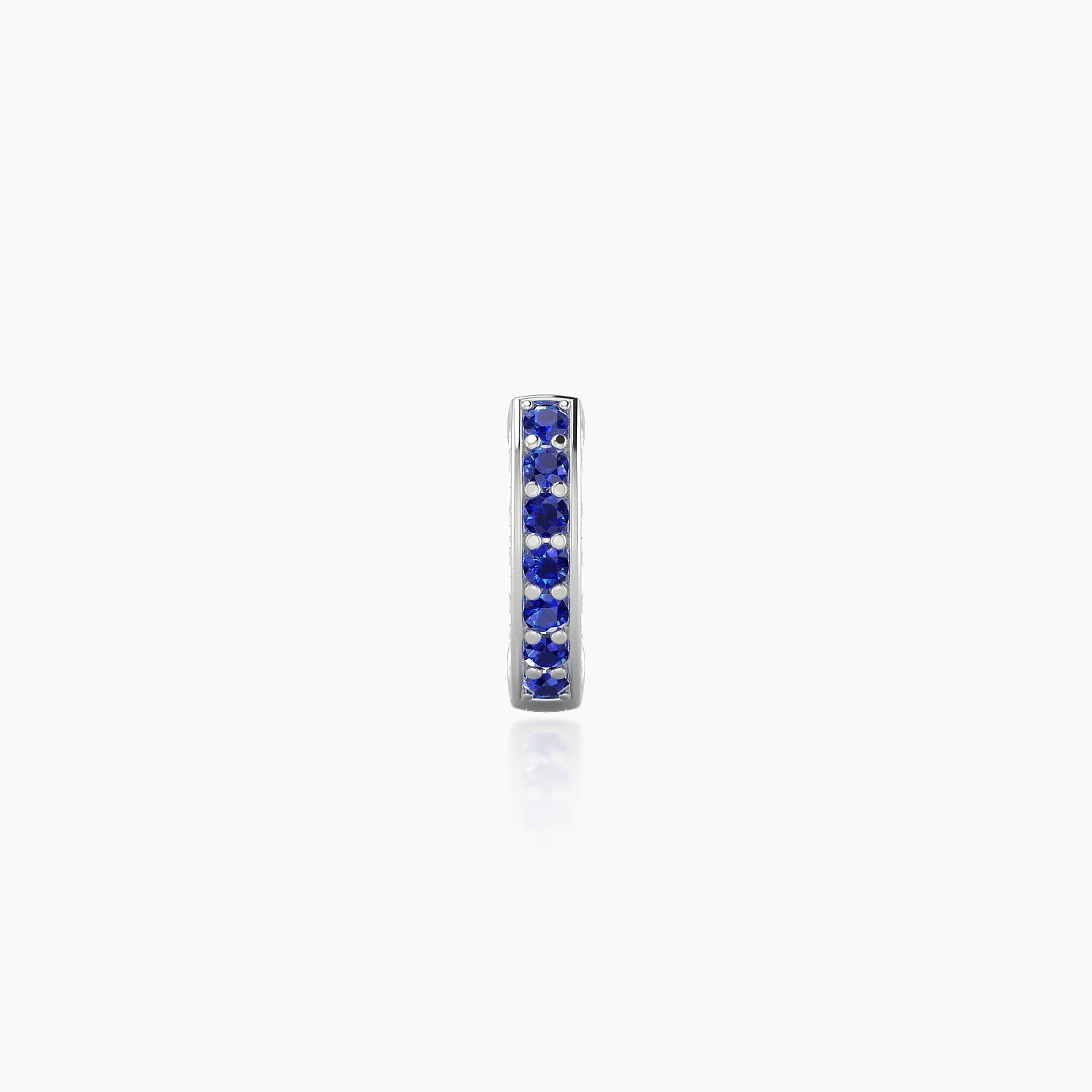 Damia | 18k White Gold 5 mm Sapphire & Diamond Hoop Piercing