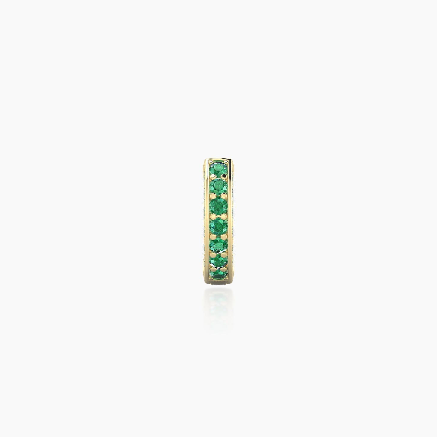 Damia | 18k Yellow Gold 5 mm Emerald Hoop Piercing