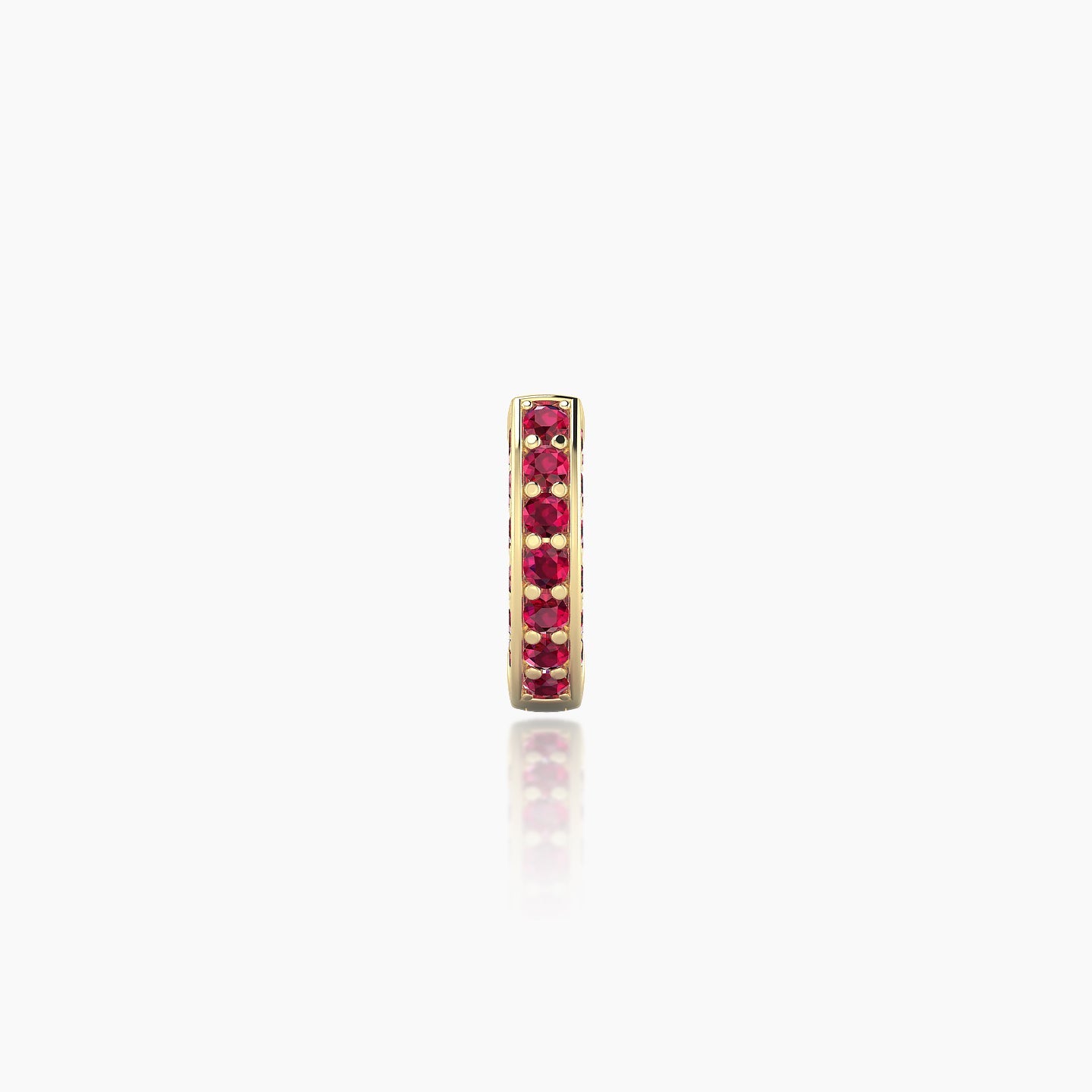 Damia | 18k Yellow Gold 5 mm Ruby Hoop Piercing