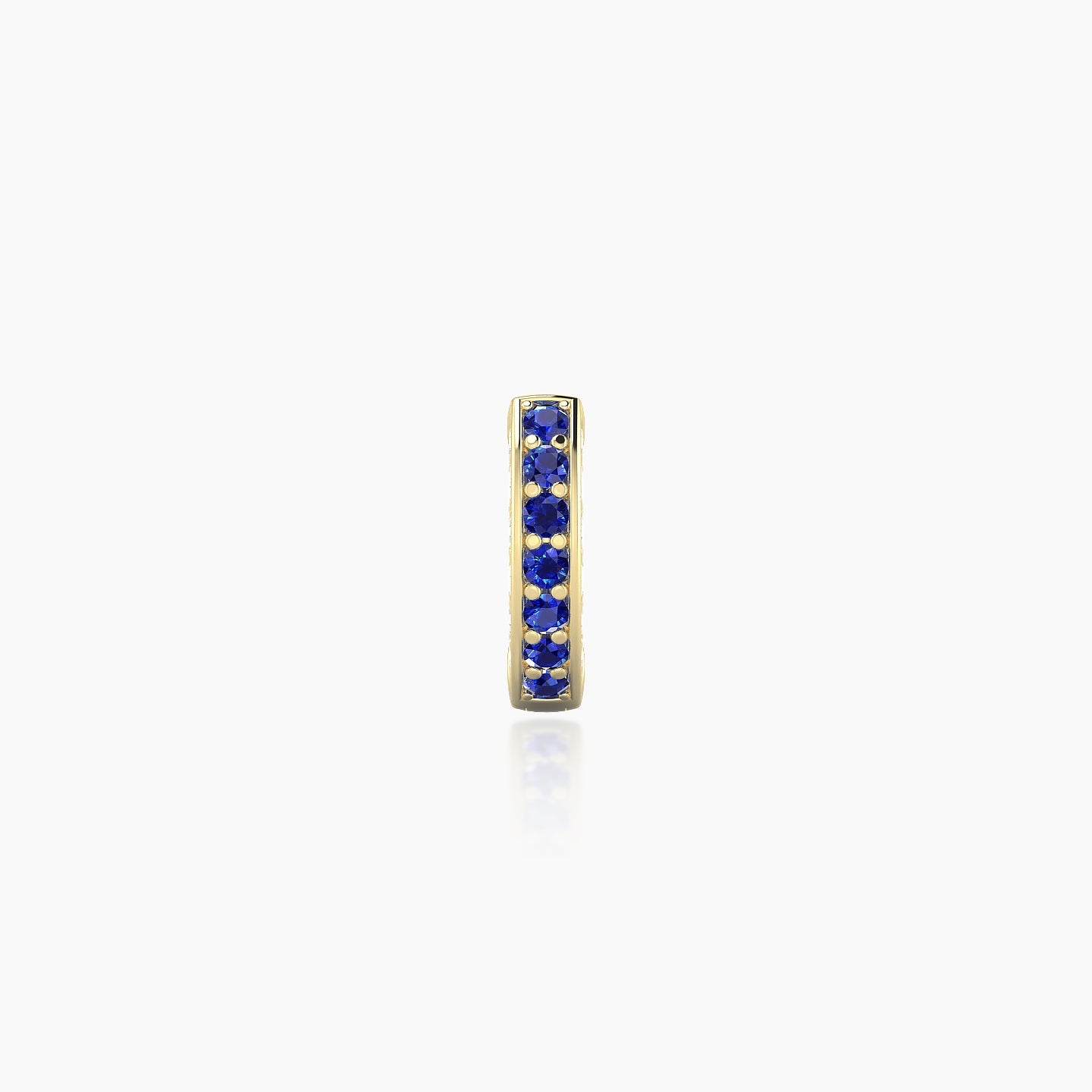 Damia | 18k Yellow Gold 5 mm Sapphire & Diamond Hoop Piercing