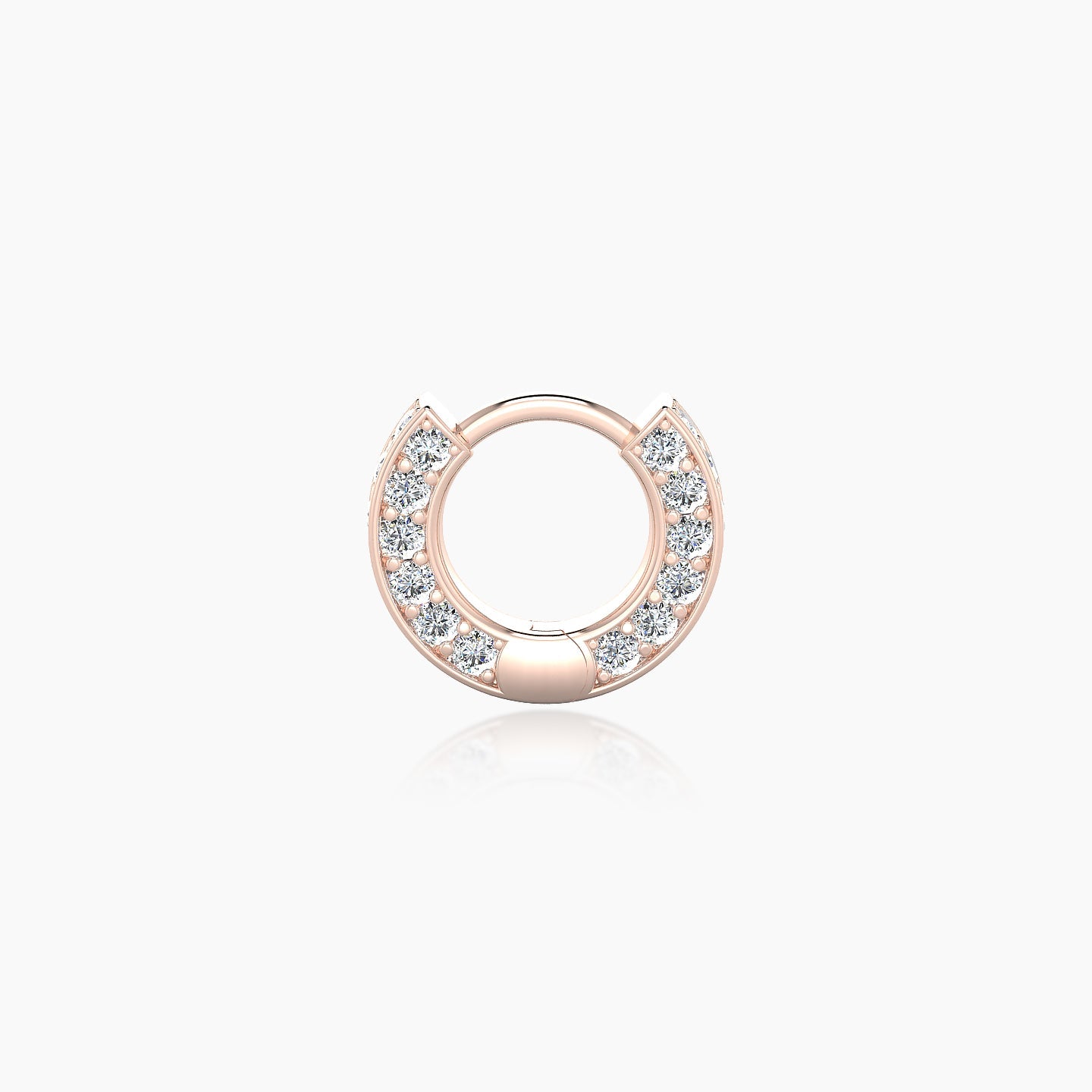 Damia | 18k Rose Gold 5 mm Diamond Hoop Piercing