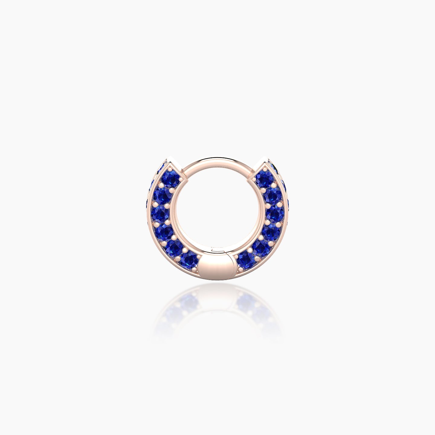 Damia | 18k Rose Gold 5 mm Sapphire Hoop Piercing