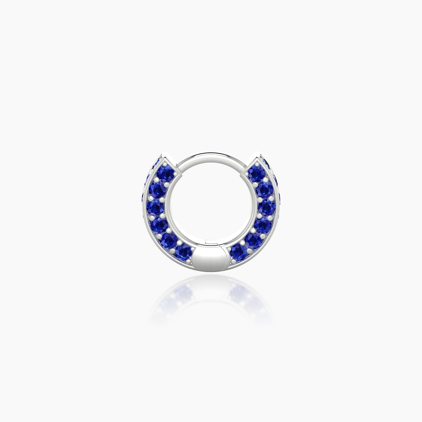 Damia | 18k White Gold 5 mm Sapphire Hoop Piercing